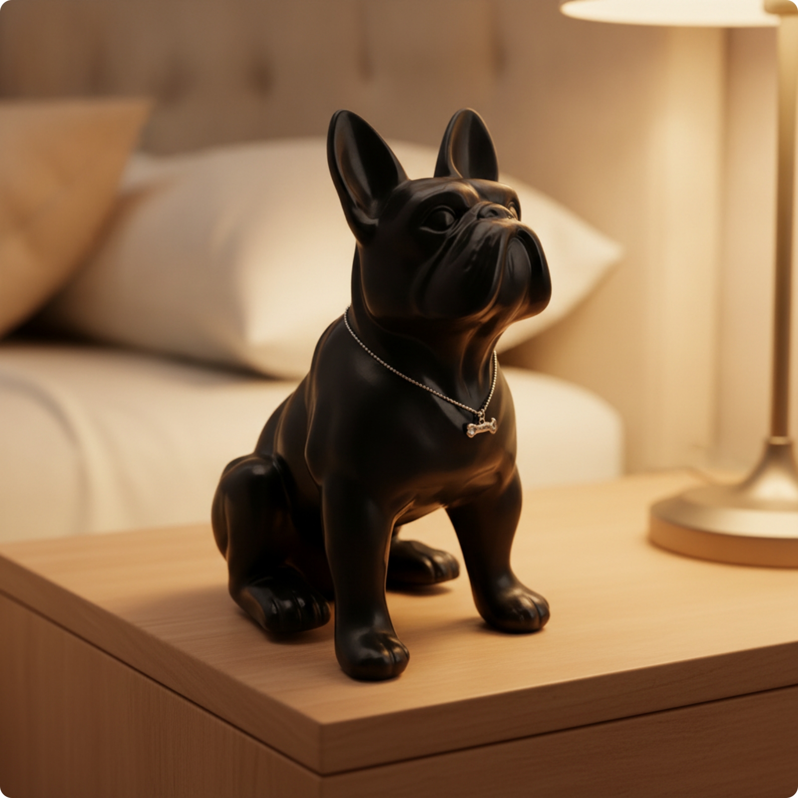 Französische Bulldogge Dekofigur Modern Französische Bulldoggenfigur für Regal