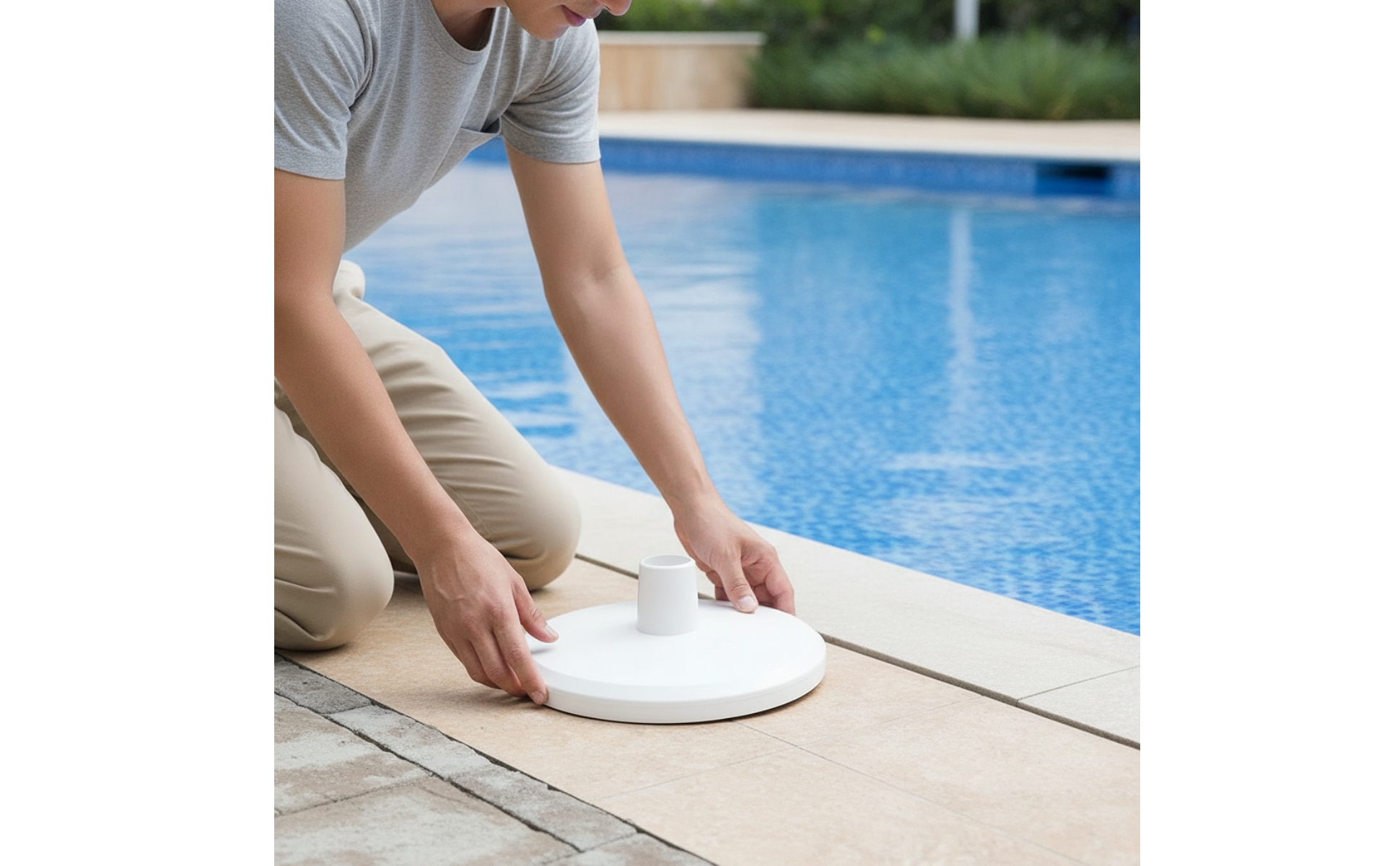 Skimmer-Vakuumplatte passgenau Vakuum-Adapterplatte dicht für Poolreinigung