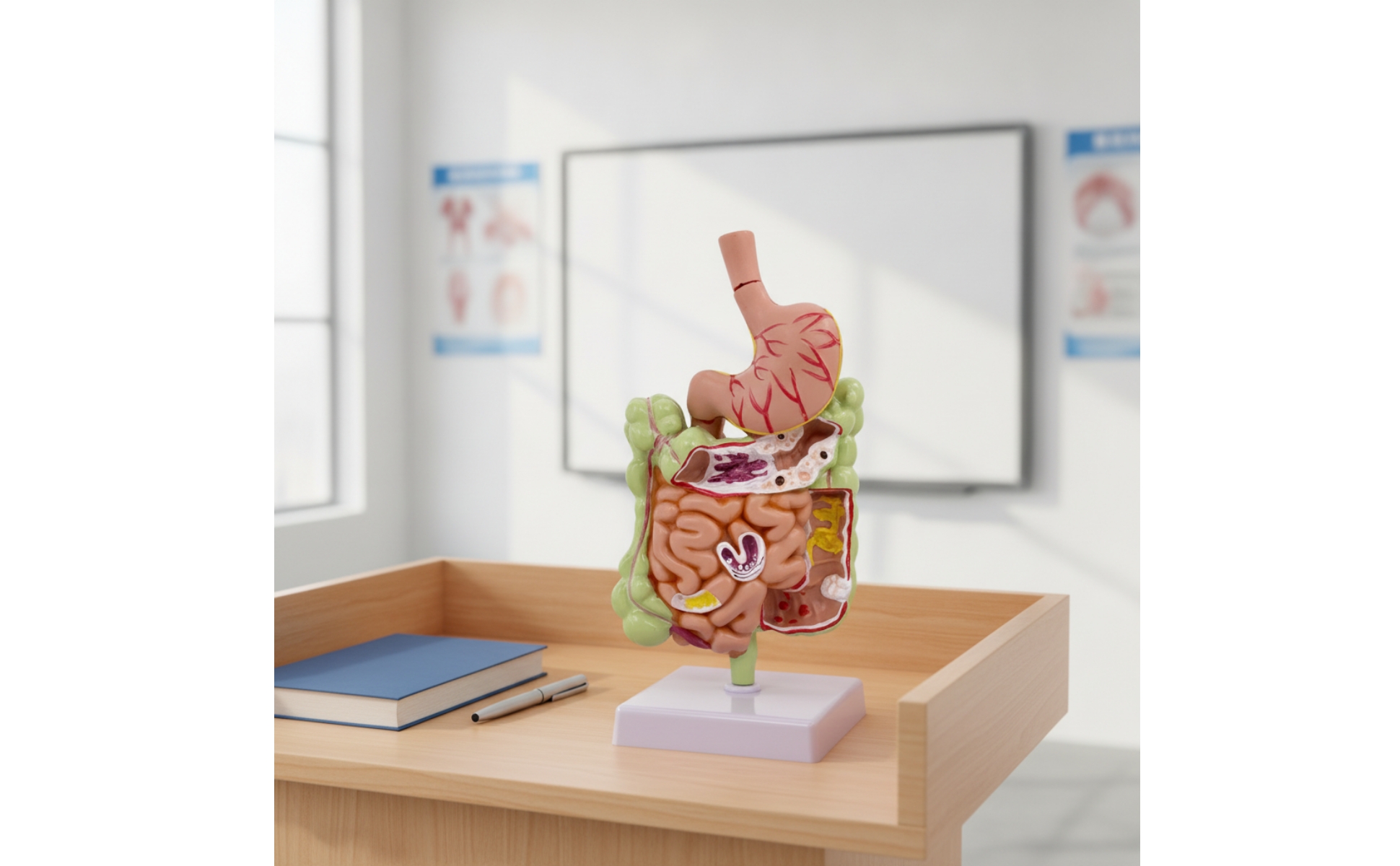 Large Intestine Model with Stomach Pathology for Classroom, Doctors, Teachers