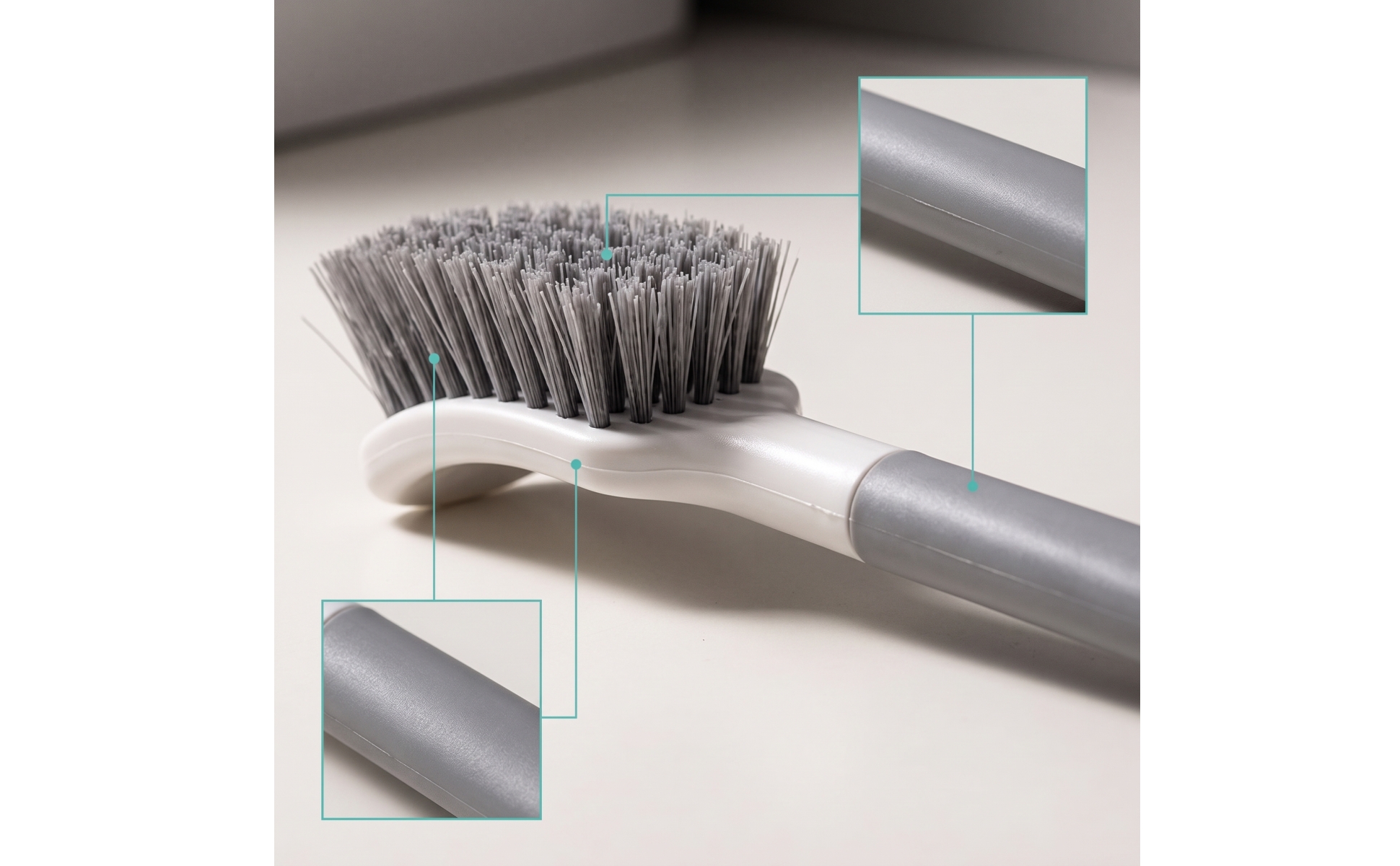Toilet Brush with Sponge Head Curved Toilet Cleaning Brush Long-Handled