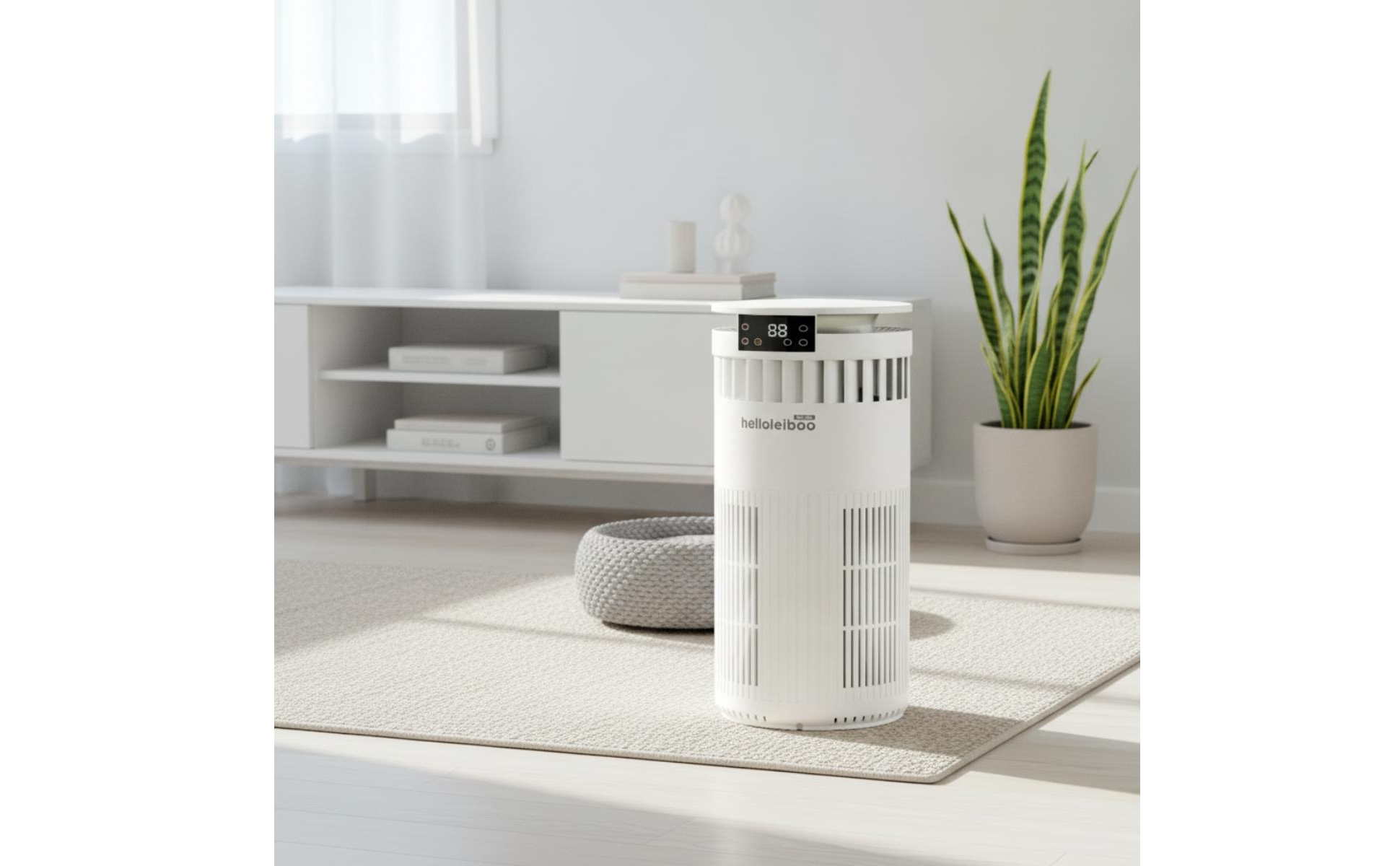 Pet Air Purifier Odor Reducing Cylindrical Air Purifier HEPA for Cat Owners