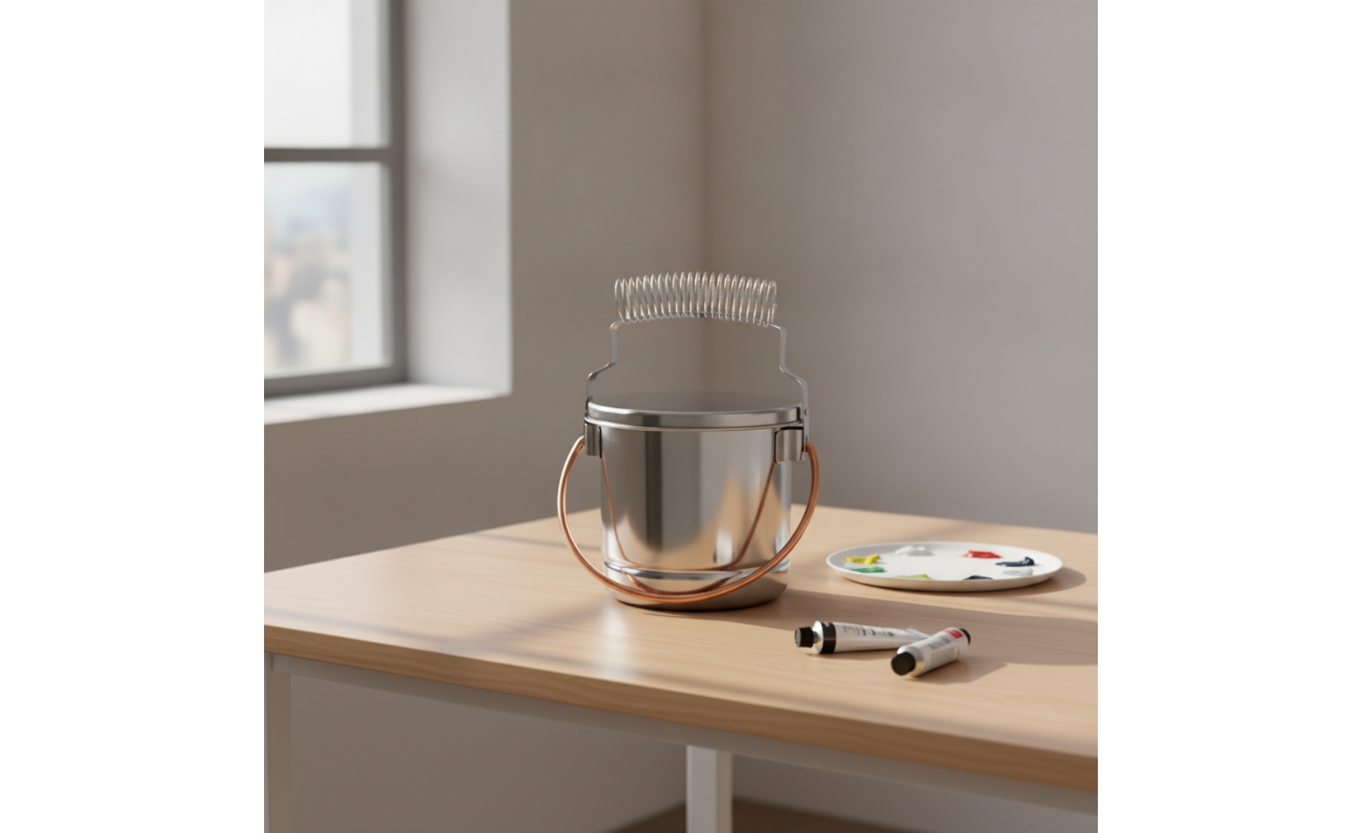 Paint Brush Washing Container Stainless Steel Brush Washing Container With