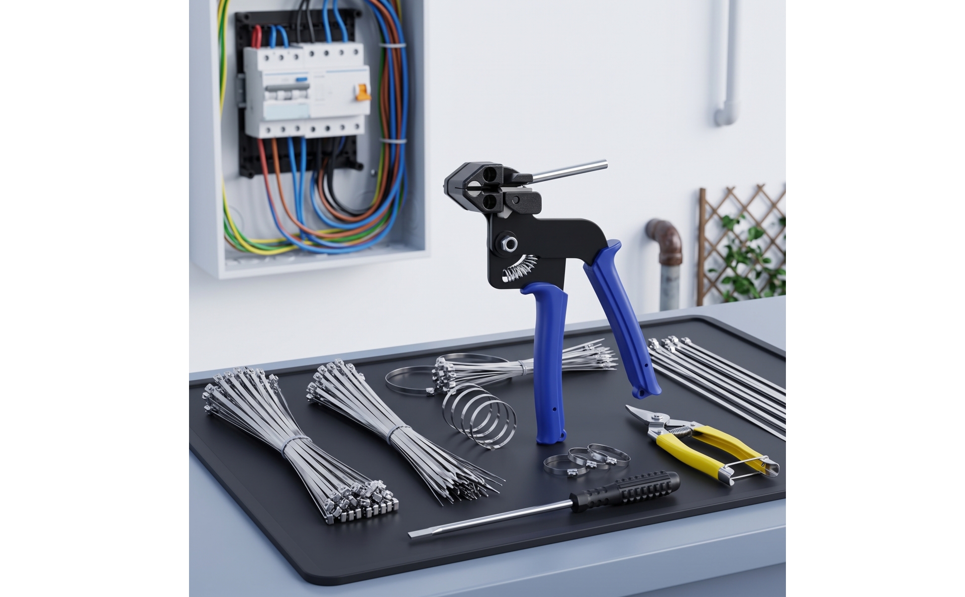 153 Pieces Stainless Steel Cable Tie Tool Manual Metal Zip Tie Tool Handheld