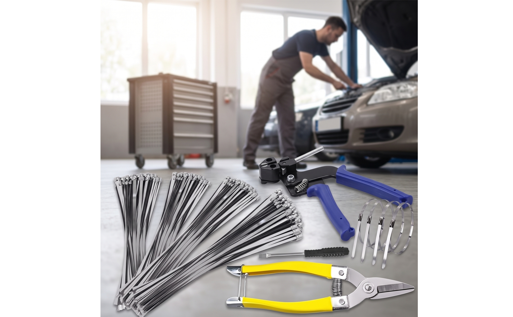 153 Pieces Stainless Steel Cable Tie Tool Manual Metal Zip Tie Tool Handheld