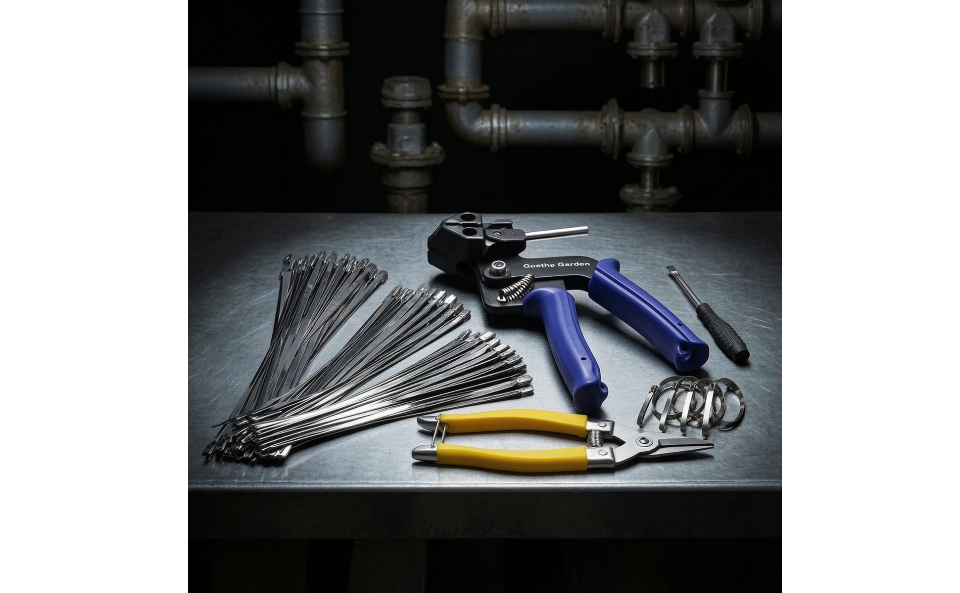 153 Pieces Stainless Steel Cable Tie Tool Manual Metal Zip Tie Tool Handheld