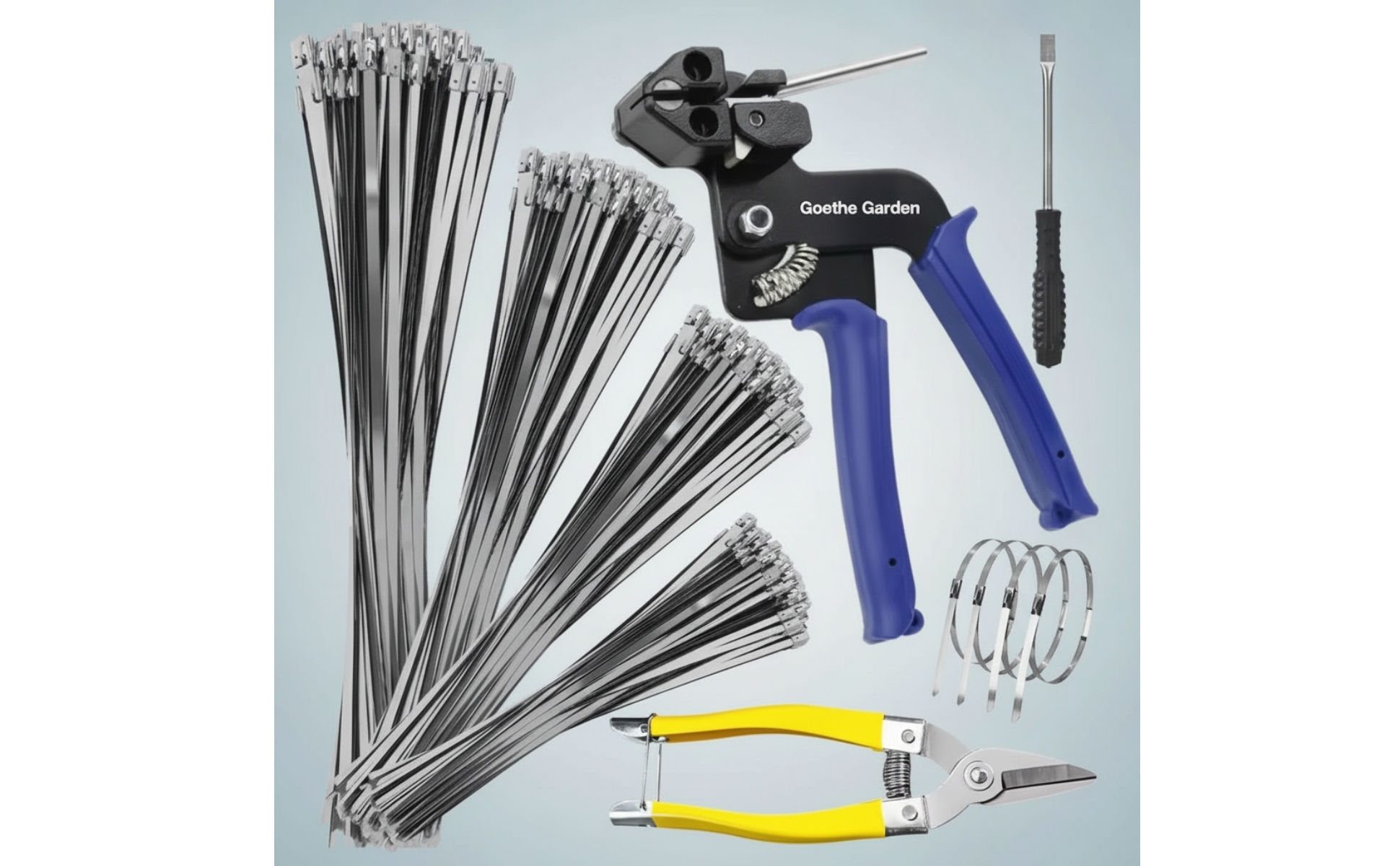 153 Pieces Stainless Steel Cable Tie Tool Manual Metal Zip Tie Tool Handheld