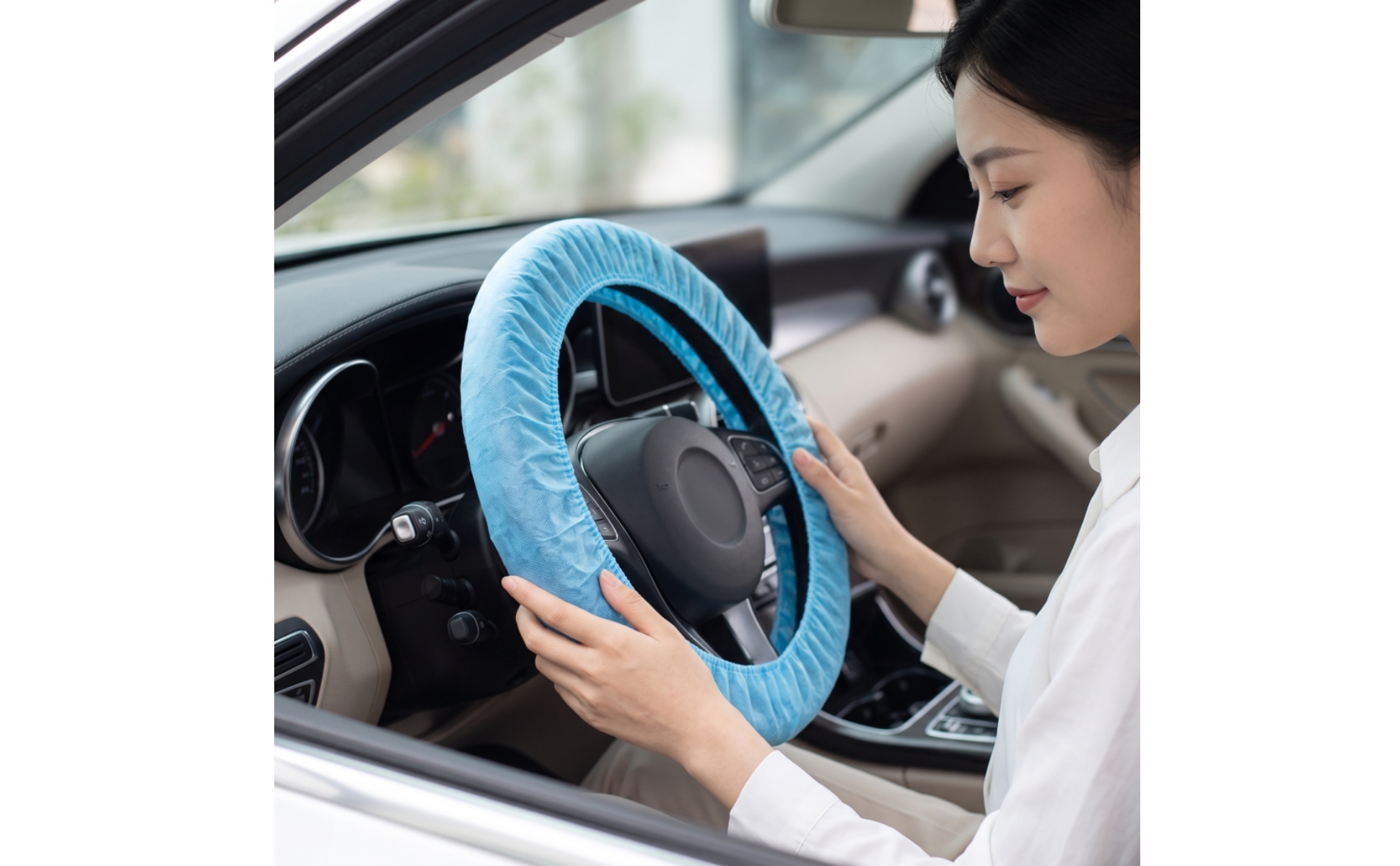 Car Accessory Nonwoven Disposable Steering Wheel Cover Dust-Resistant
