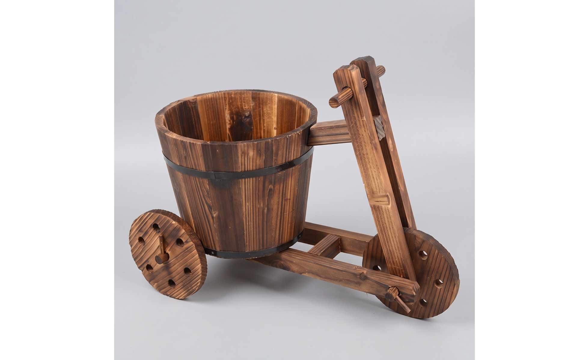 Wooden Tricycle Planter Vintage-Style Tricycle Planter with Bucket Rustic