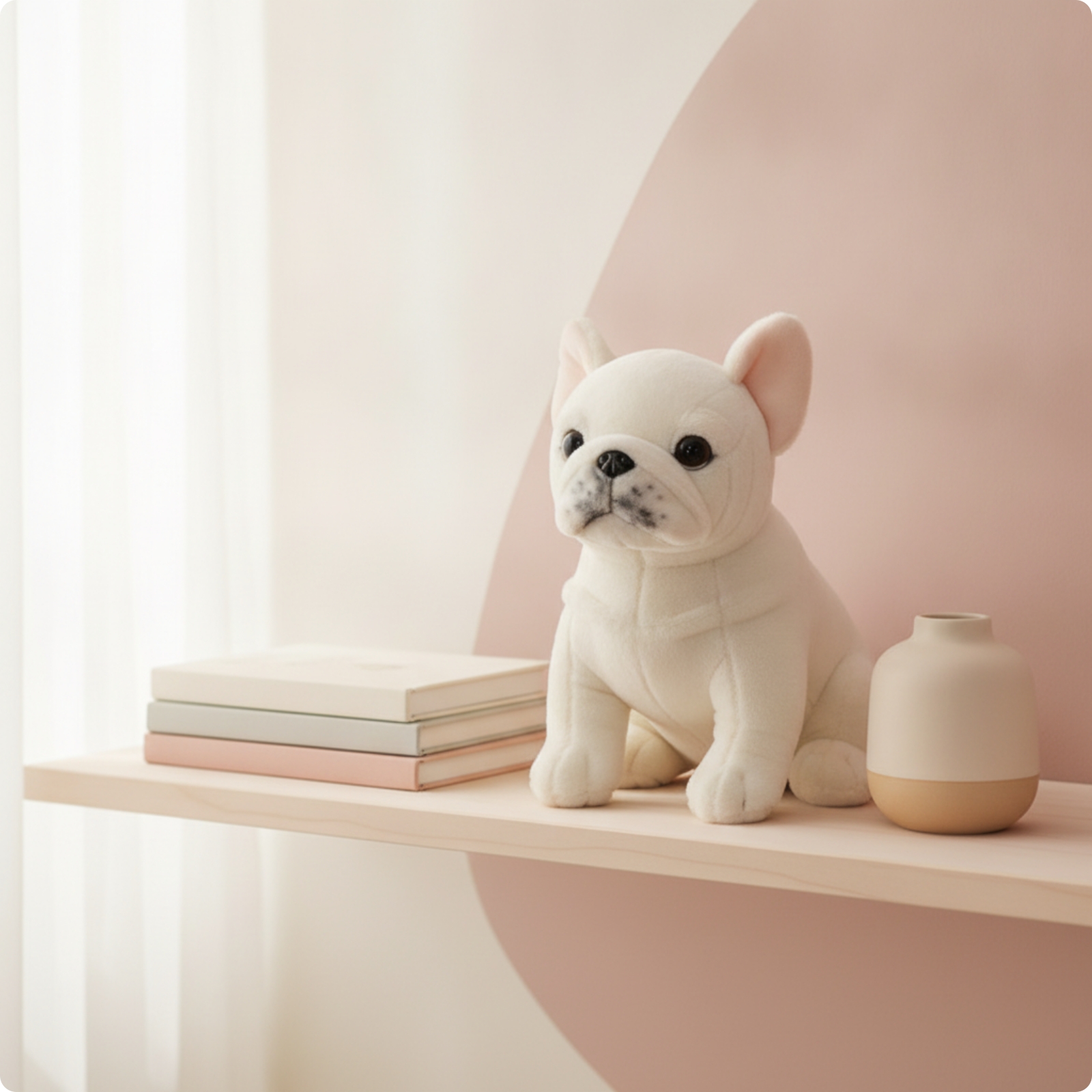 Plüsch-französische-bulldogge kuschelig Plüschhund weich für Babyzimmer,