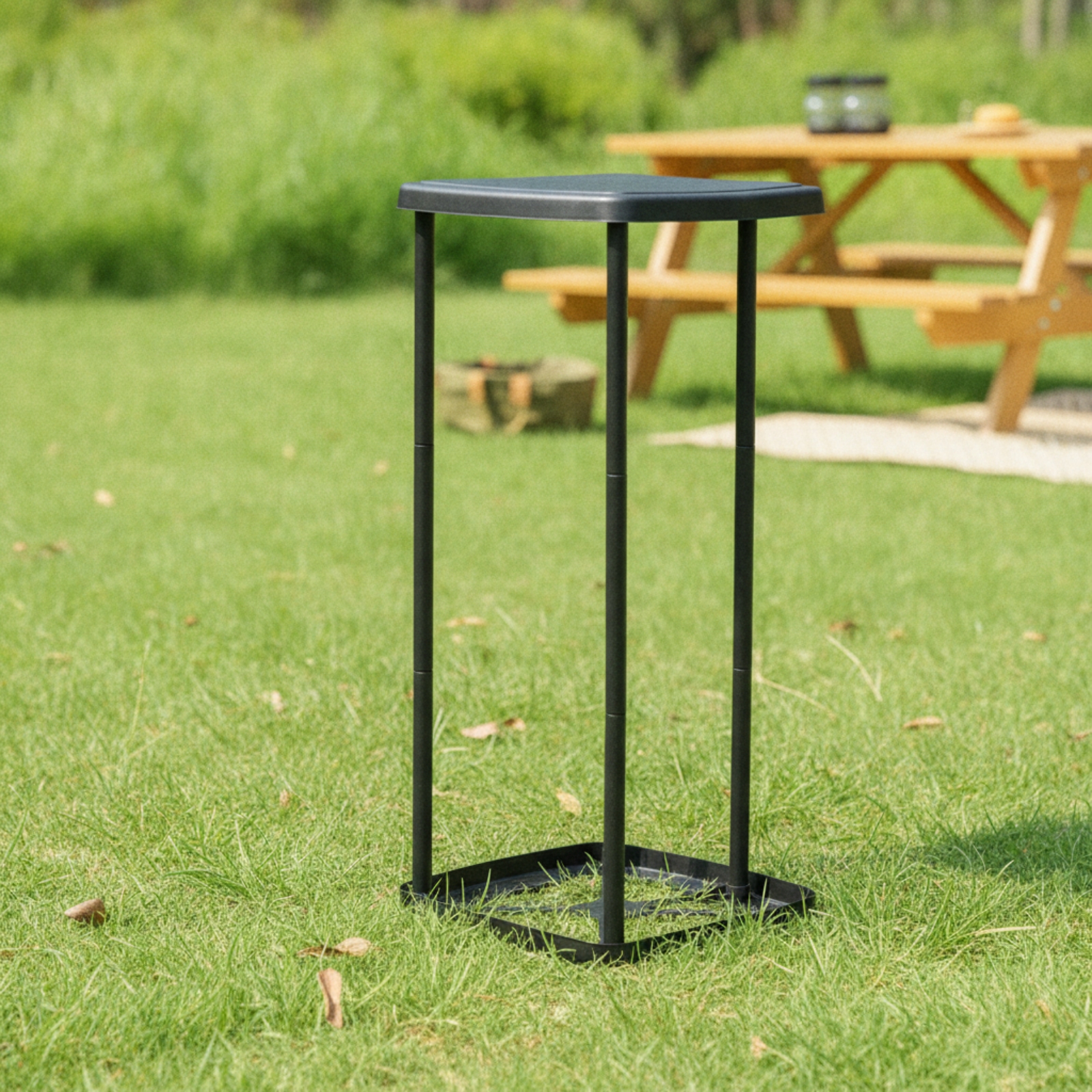 Klappbarer Müllsackständer mit Deckel Höhenverstellbar für Garten, Wohnmobil - Produktbild 4