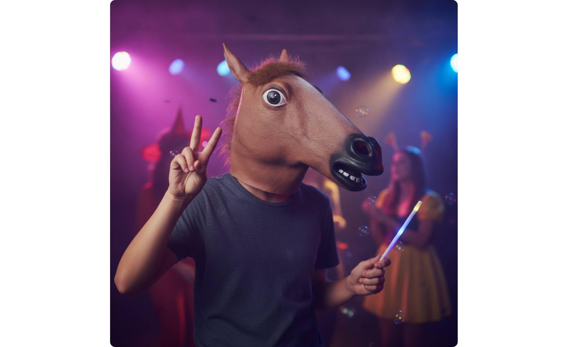 Latex Animal Full Head Mask Breathable Animal Full Head Mask Pull-on for Cosplay