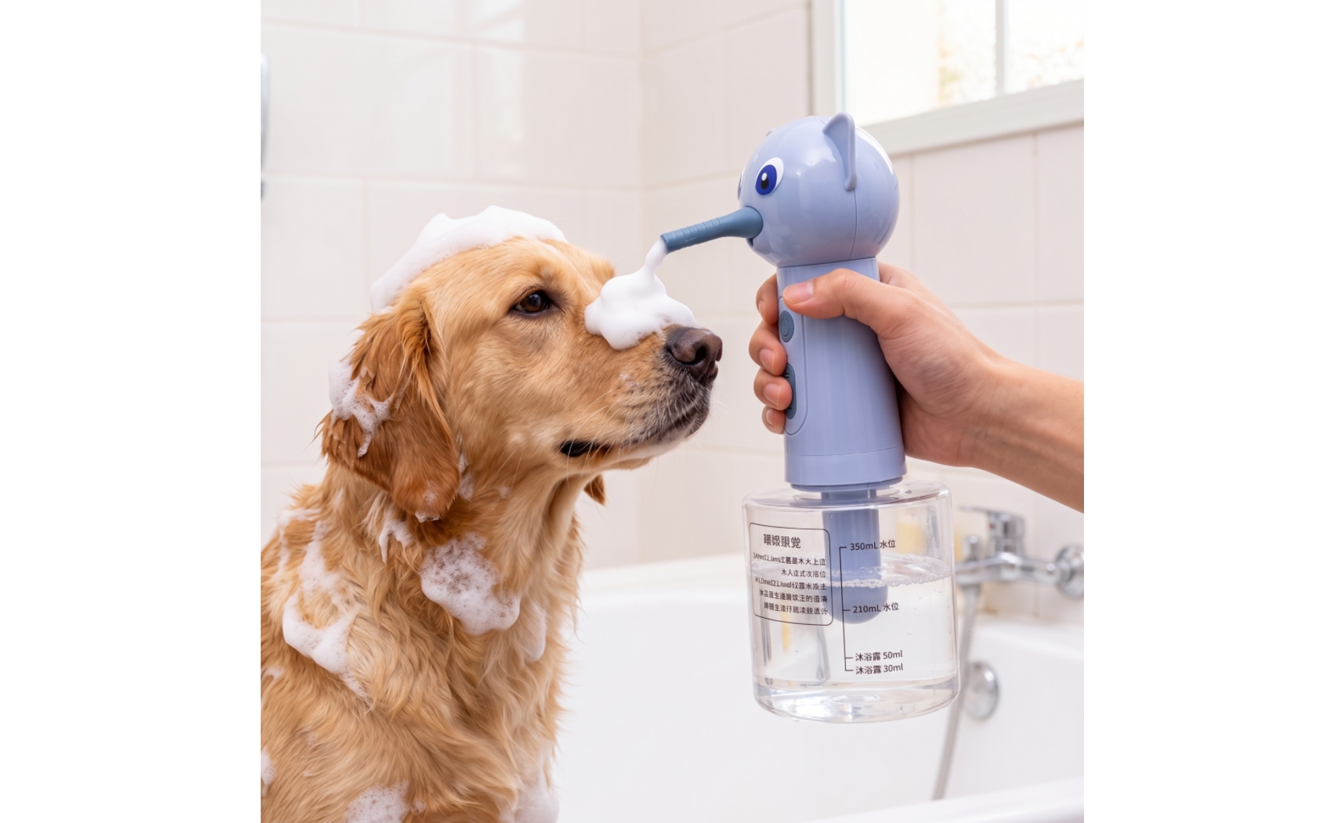 Elektrischer Hundebad-Schäumer elektrisch elektrischer Tierschaumspender
