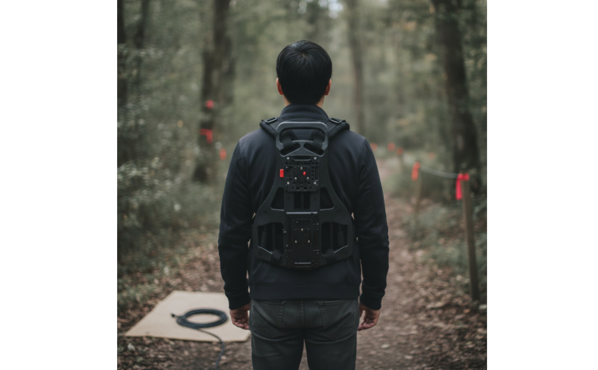 Live-Stream Back Frame Hands-Unrestricted Backpack Harness with Mounting Plates