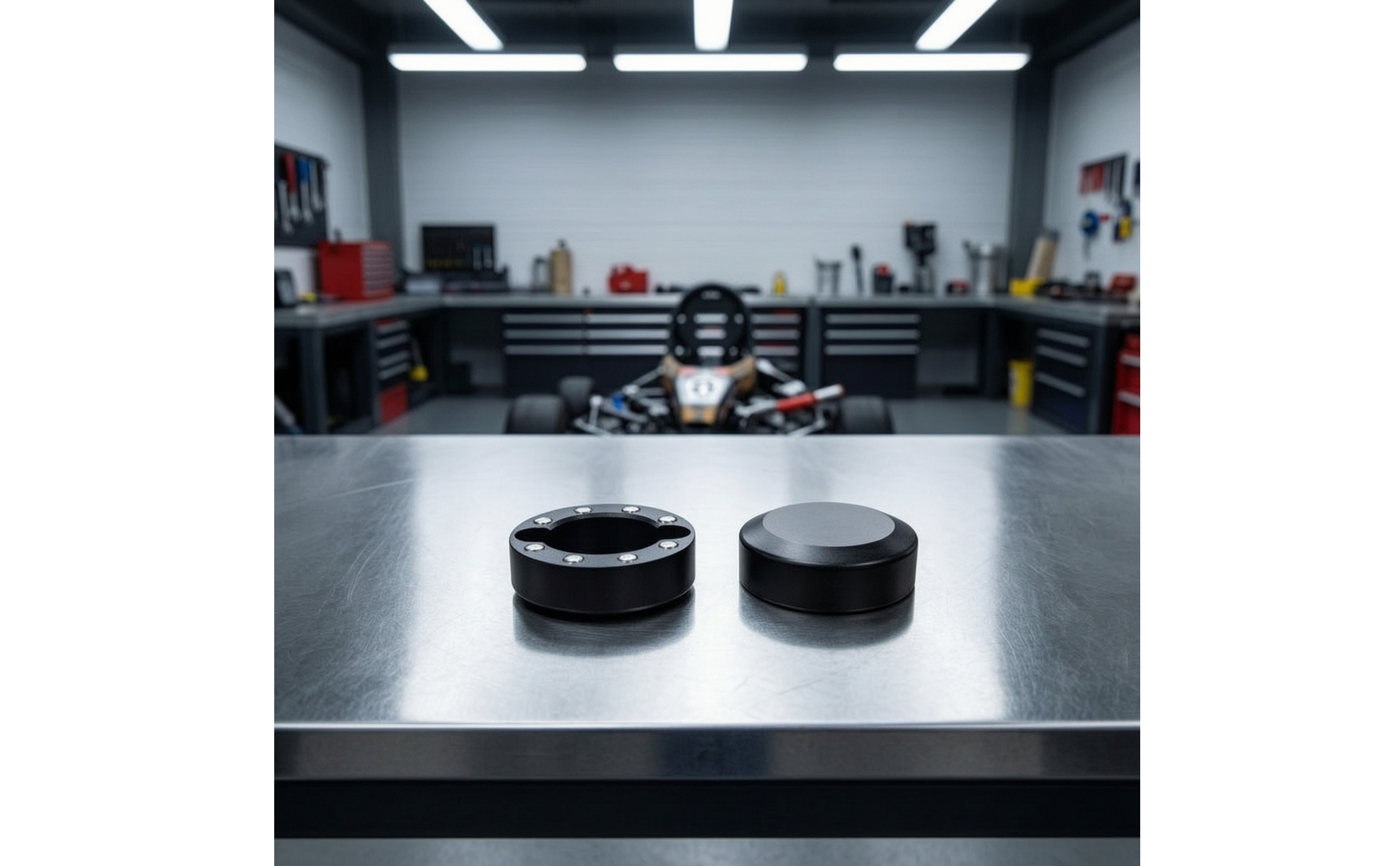 Solid Safety Caps Matte Black Safety Caps with Open Center Sleek