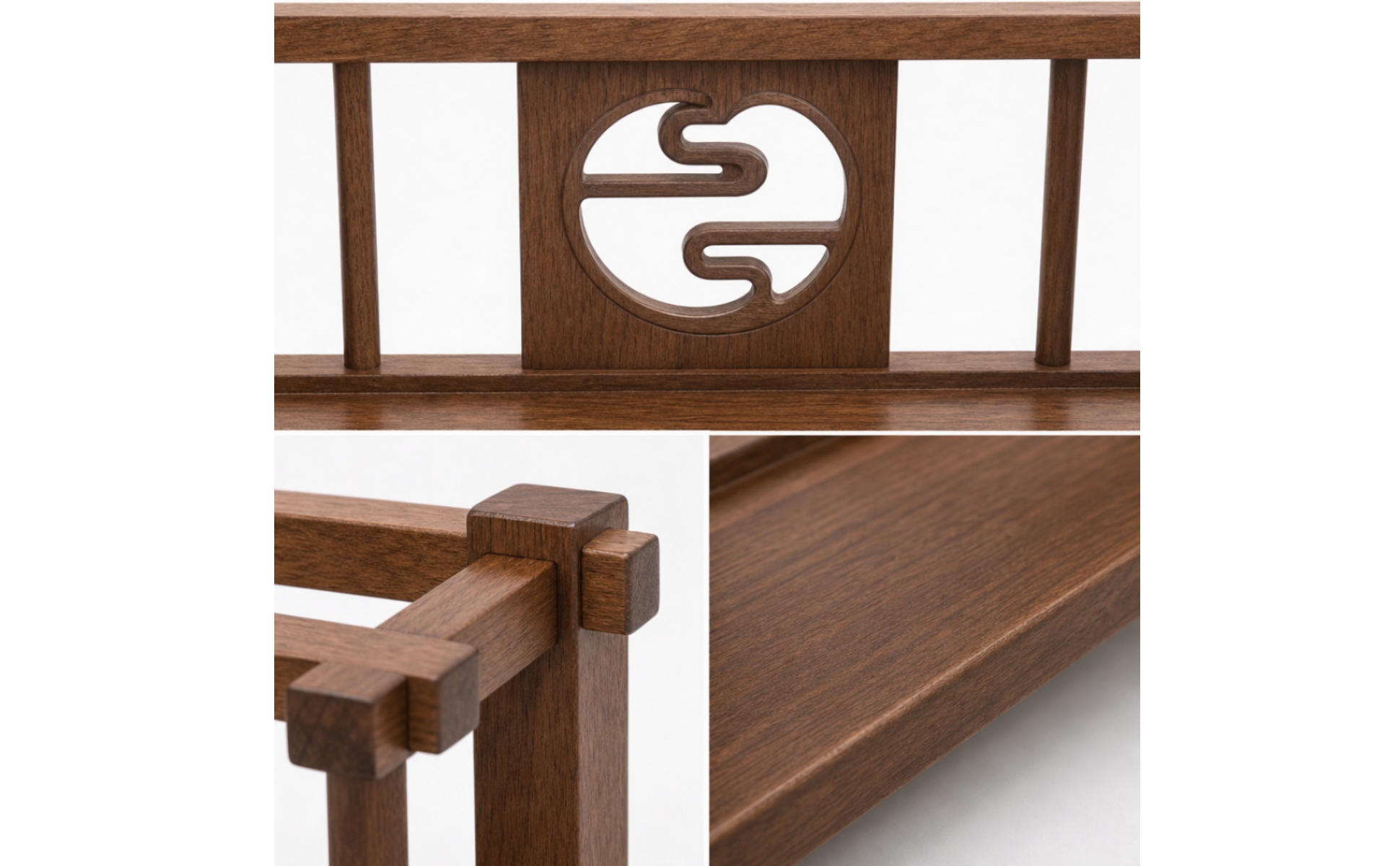 Wooden Display Rack Traditional Tea Table Organizer Decorative