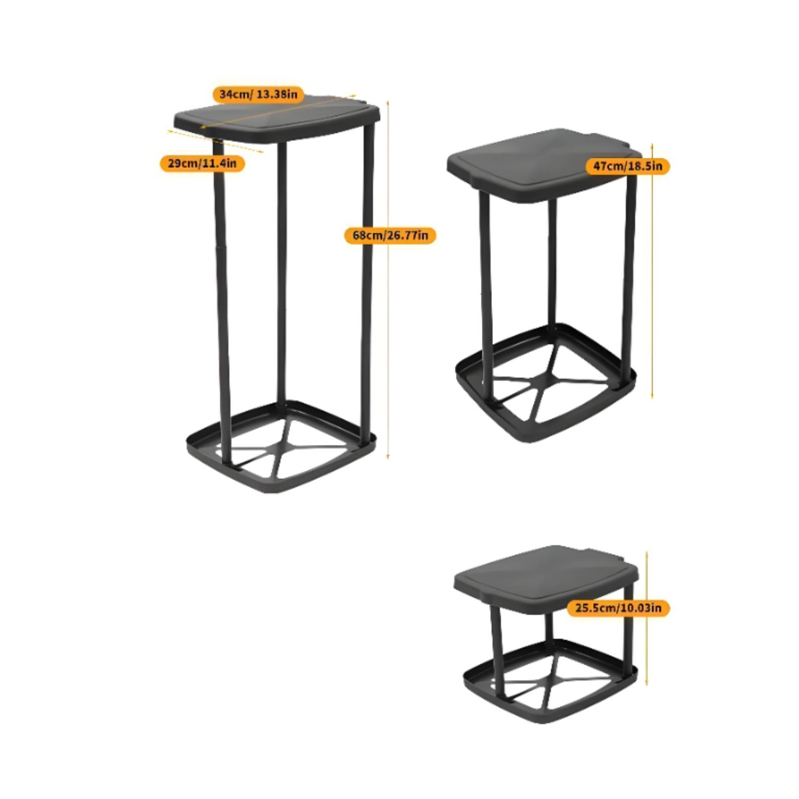 Klappbarer Müllsackständer mit Deckel Höhenverstellbar für Garten, Wohnmobil