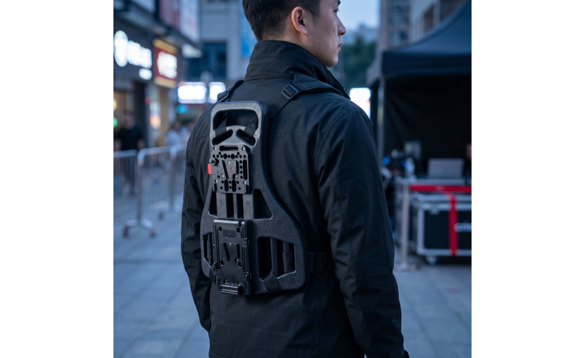 Live-Stream Back Frame Hands-Unrestricted Backpack Harness with Mounting Plates