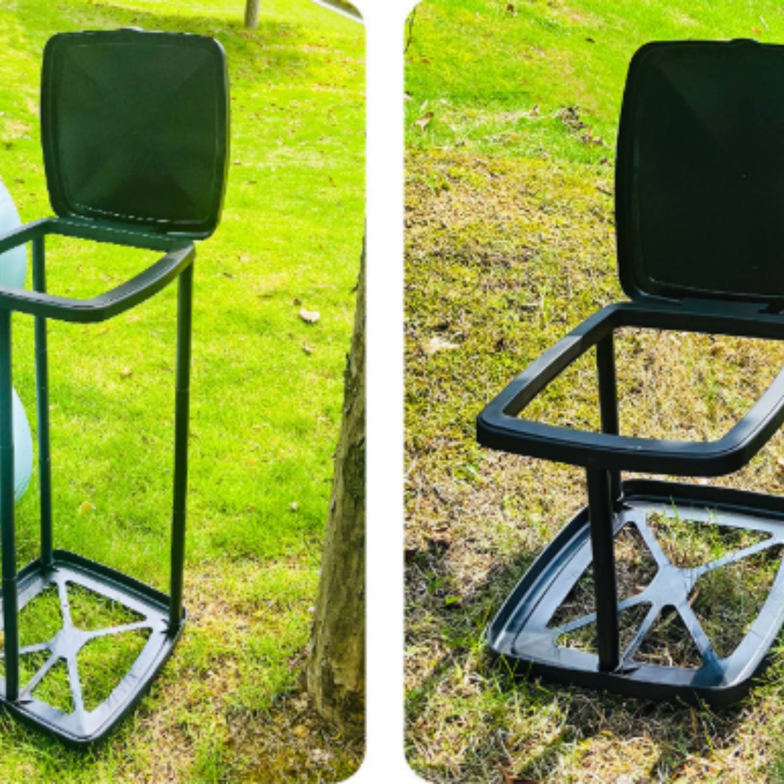 Klappbarer Müllsackständer mit Deckel Höhenverstellbar für Garten, Wohnmobil - Produktbild 3