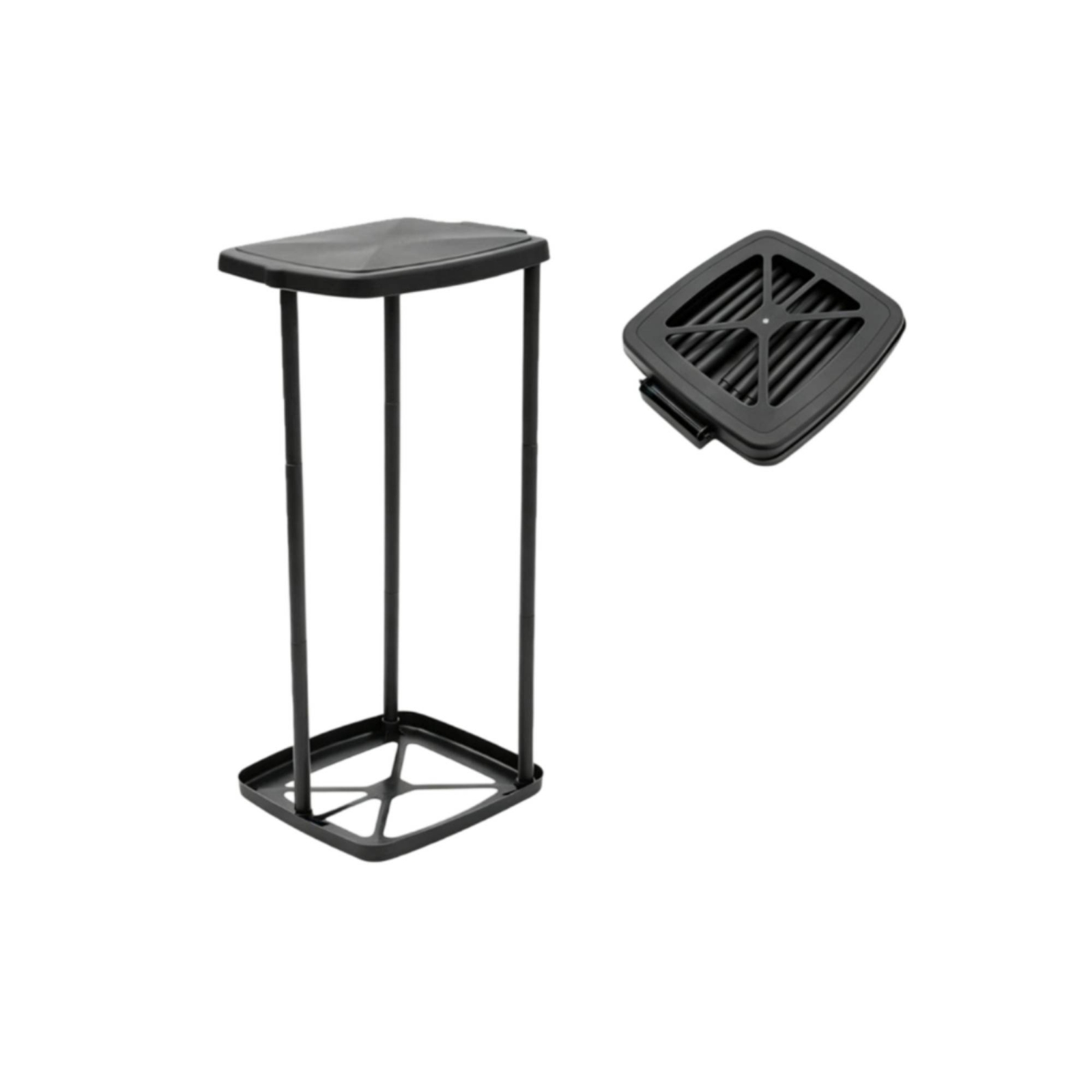 Klappbarer Müllsackständer mit Deckel Höhenverstellbar für Garten, Wohnmobil
