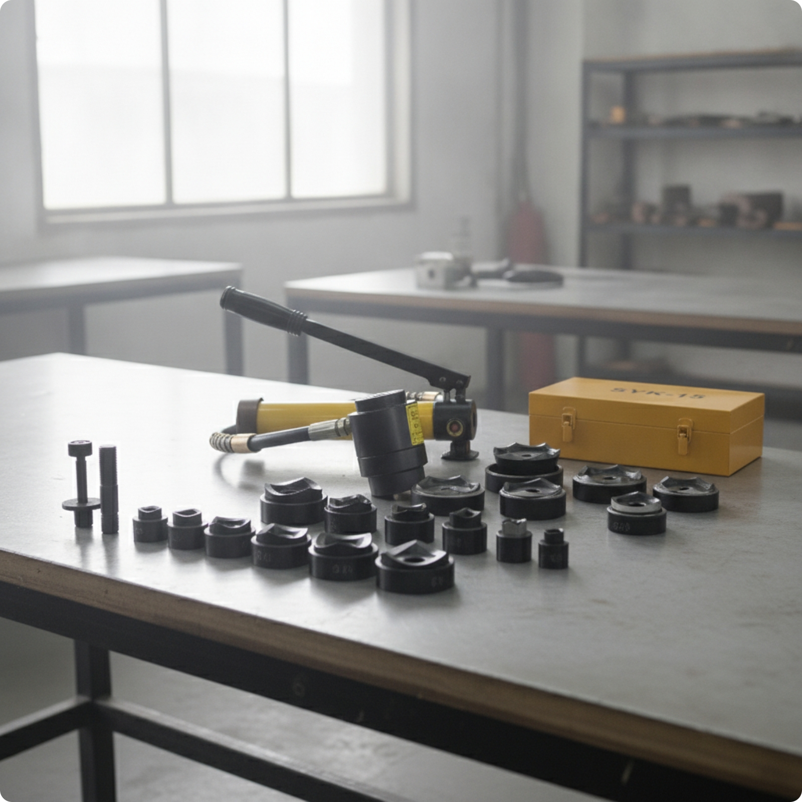 Split Hydraulic Puncher Sturdy Machine Accurate for Workshop, Metalworkers