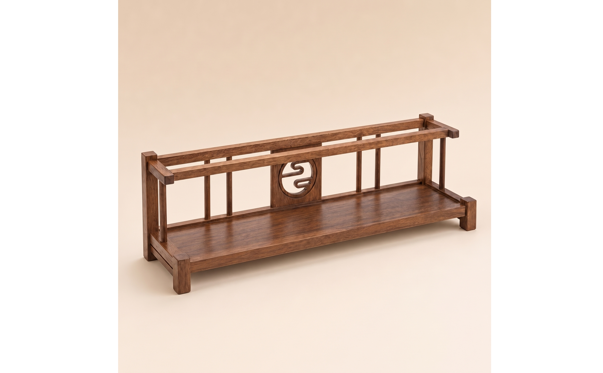 Wooden Display Rack Traditional Tea Table Organizer Decorative