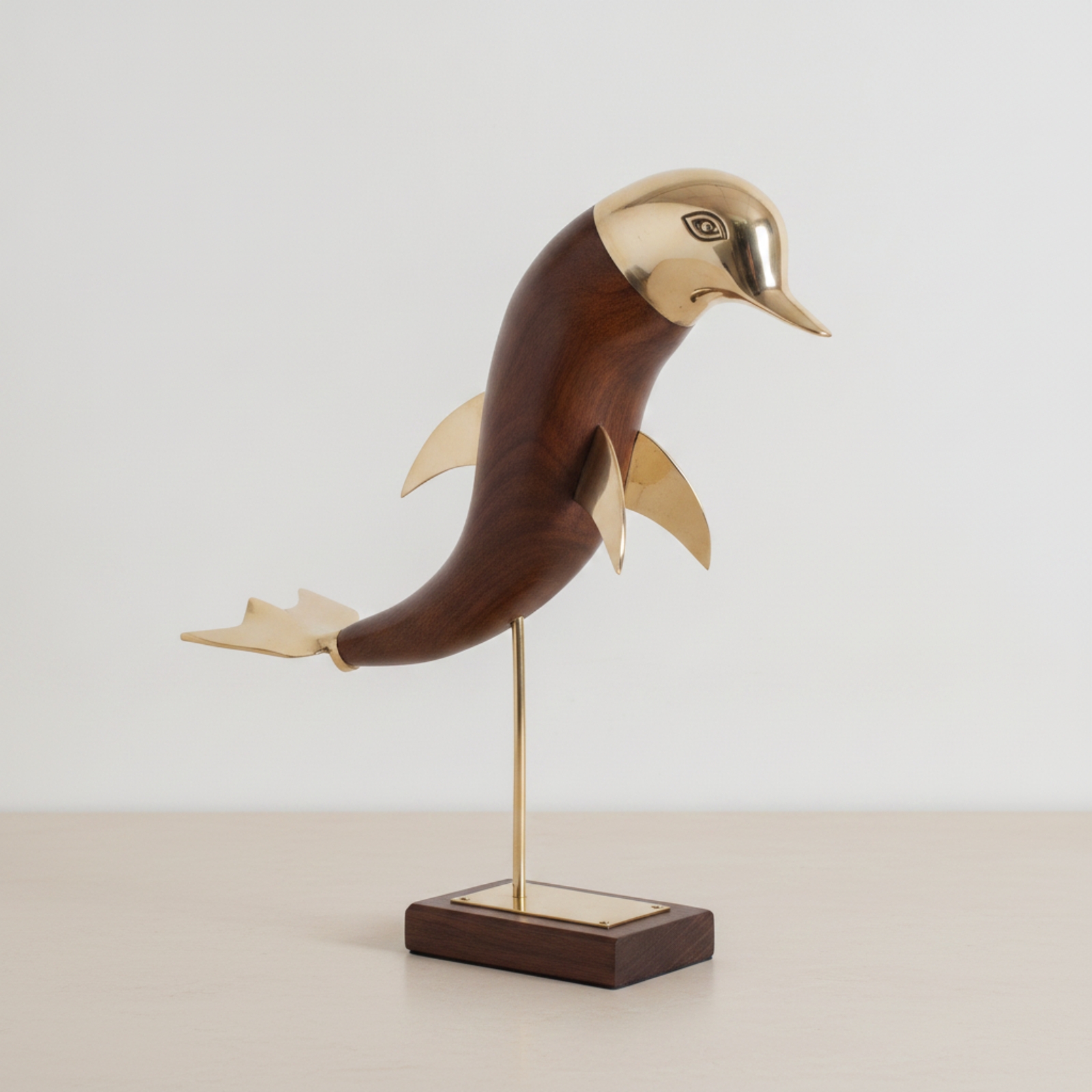 Delfinfigur Aus Holz Nautisch Delfinfigur Luxuriös Für Büro - Produktbild 8