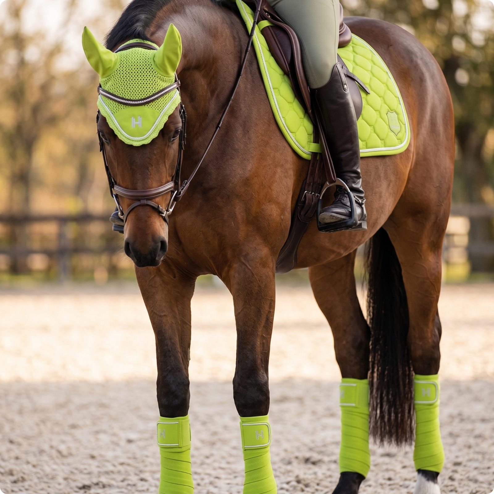 Horse Riding Set with Leg Wraps Padded Tack Long-Lasting for Riders