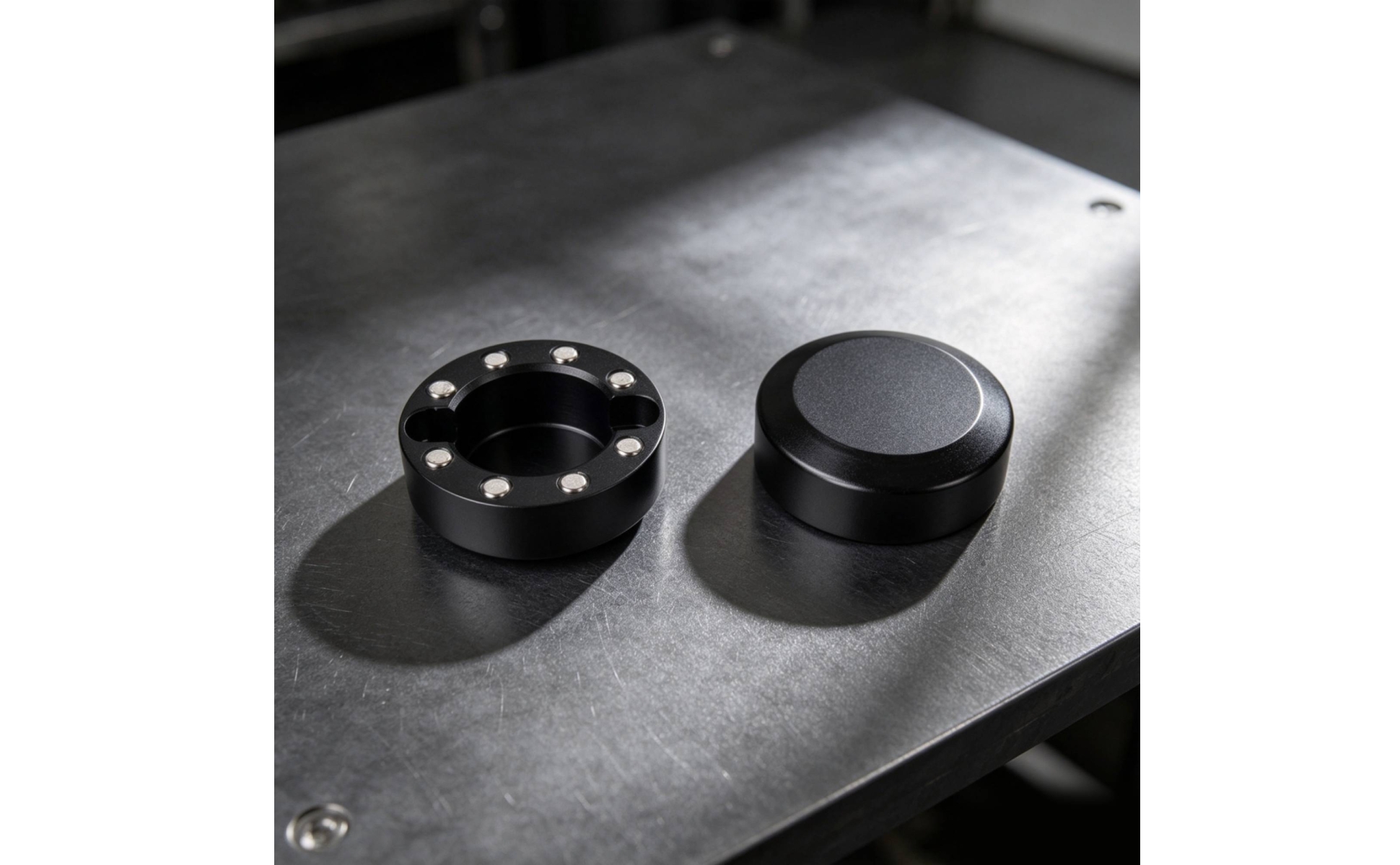 Solid Safety Caps Matte Black Safety Caps with Open Center Sleek