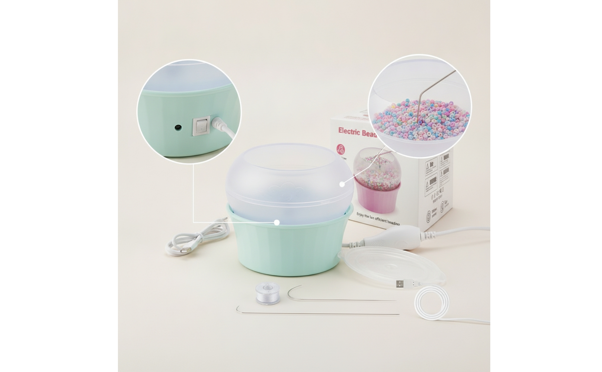 Electric Bead USB-Powered Bead with Adjustable Speed
