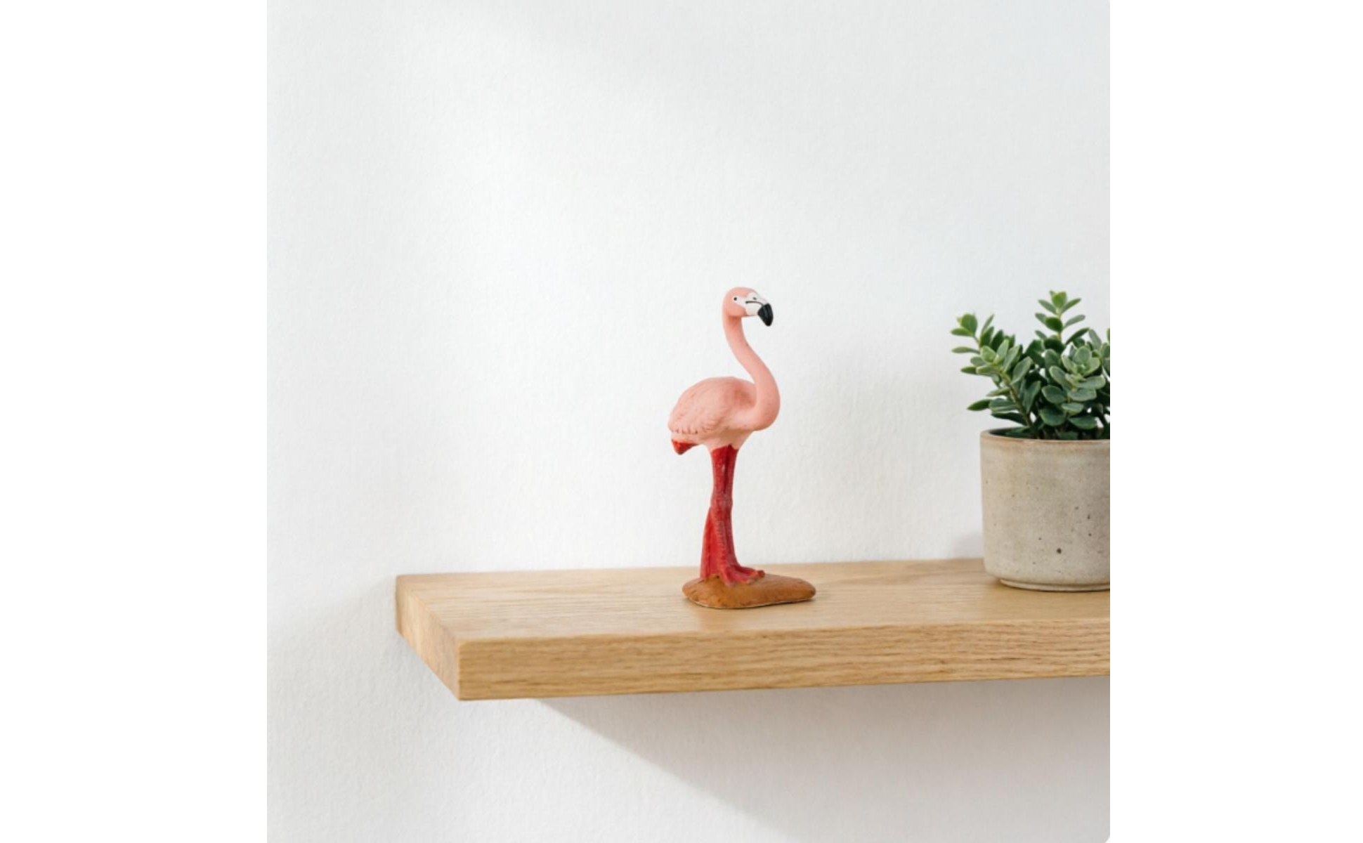 Flamingo Figurine Decorative Flamingo Figurine with Base Standing for Collectors
