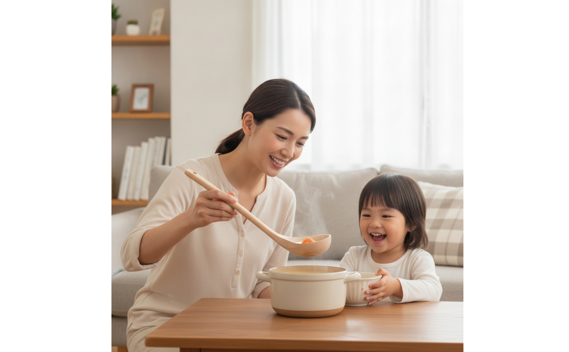 Wooden Soup Ladle Beech Wood Soup Ladle with Long Handle Deep Bowl for Kitchen