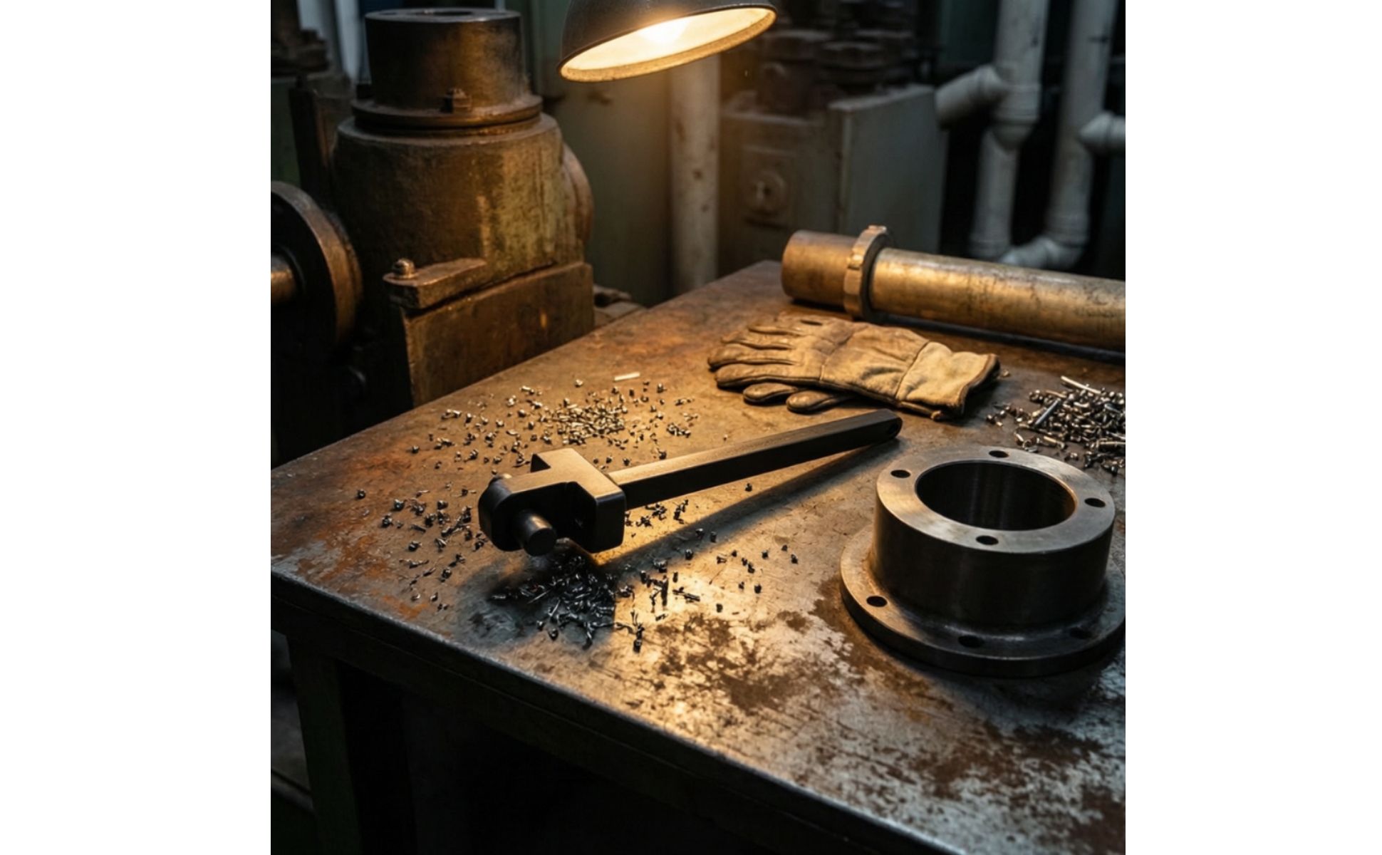 Flange Pin Wrench Heavy-Duty Flange Wrench with Pin Long-Handled for Pipefitters