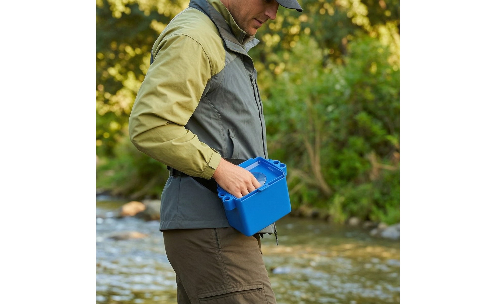 Box with Waist Strap Handsunrestricted Fishing Container with Belt Wearable