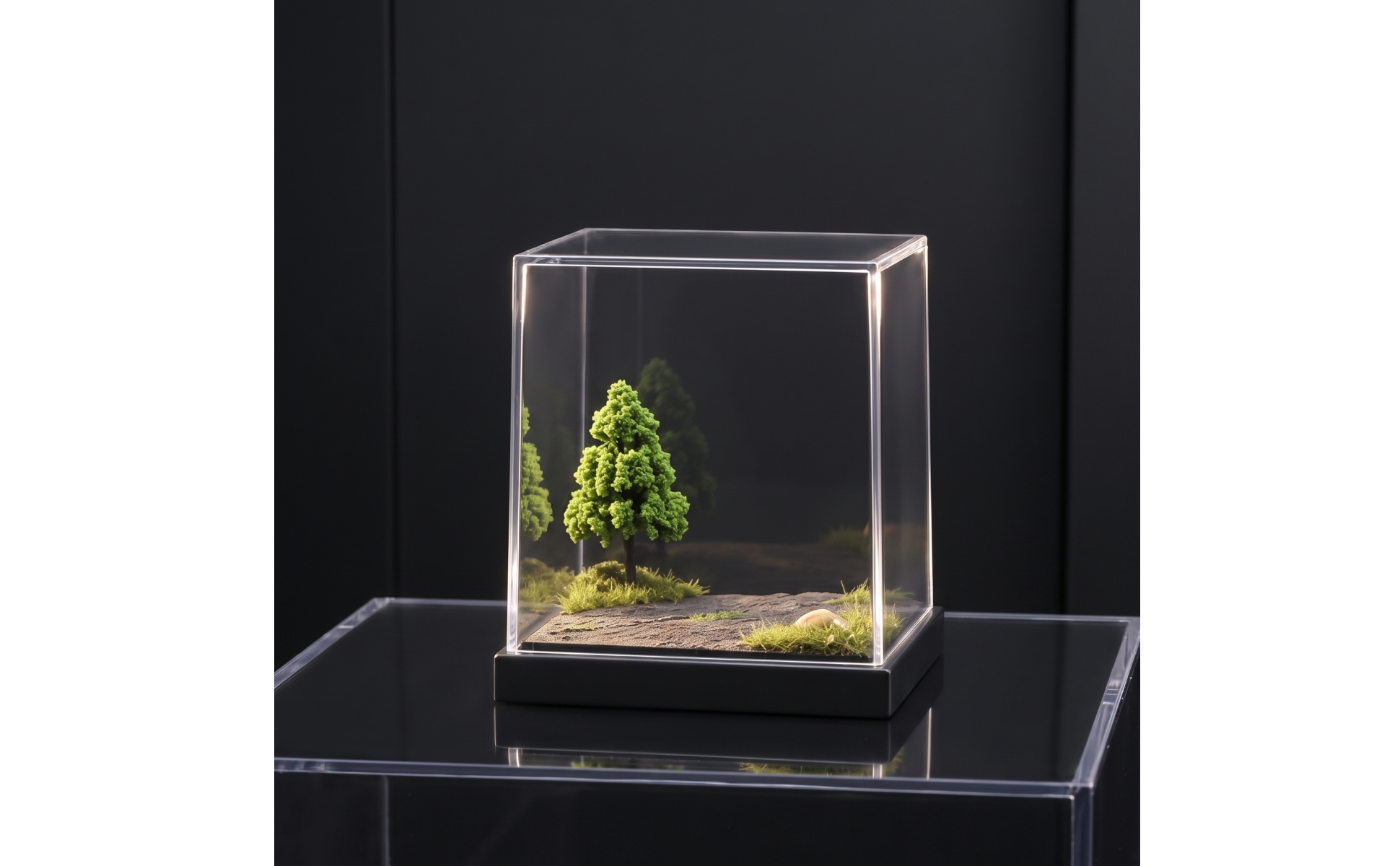 Diorama with Acrylic Cover 1:64 Scale for Collectors, Hobbyists
