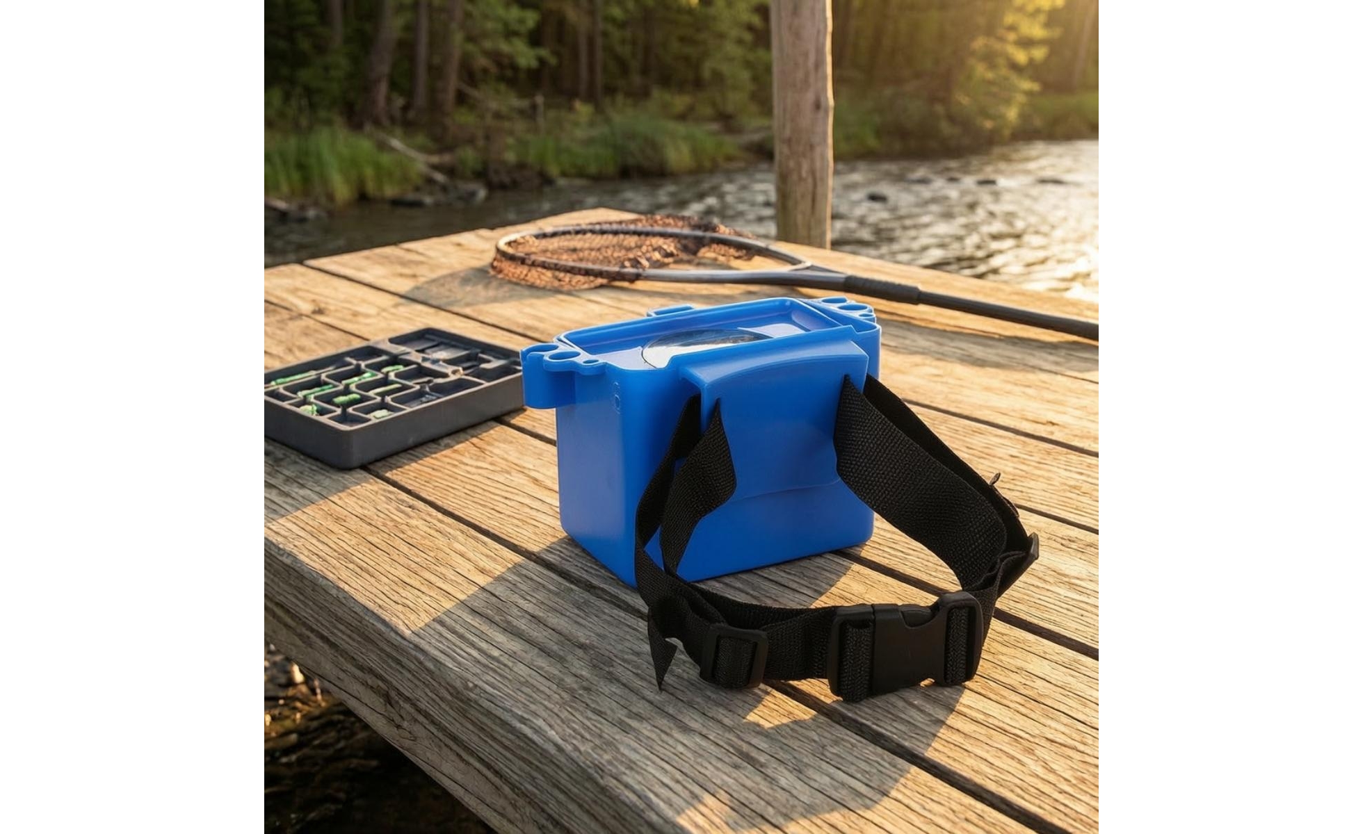 Box with Waist Strap Handsunrestricted Fishing Container with Belt Wearable