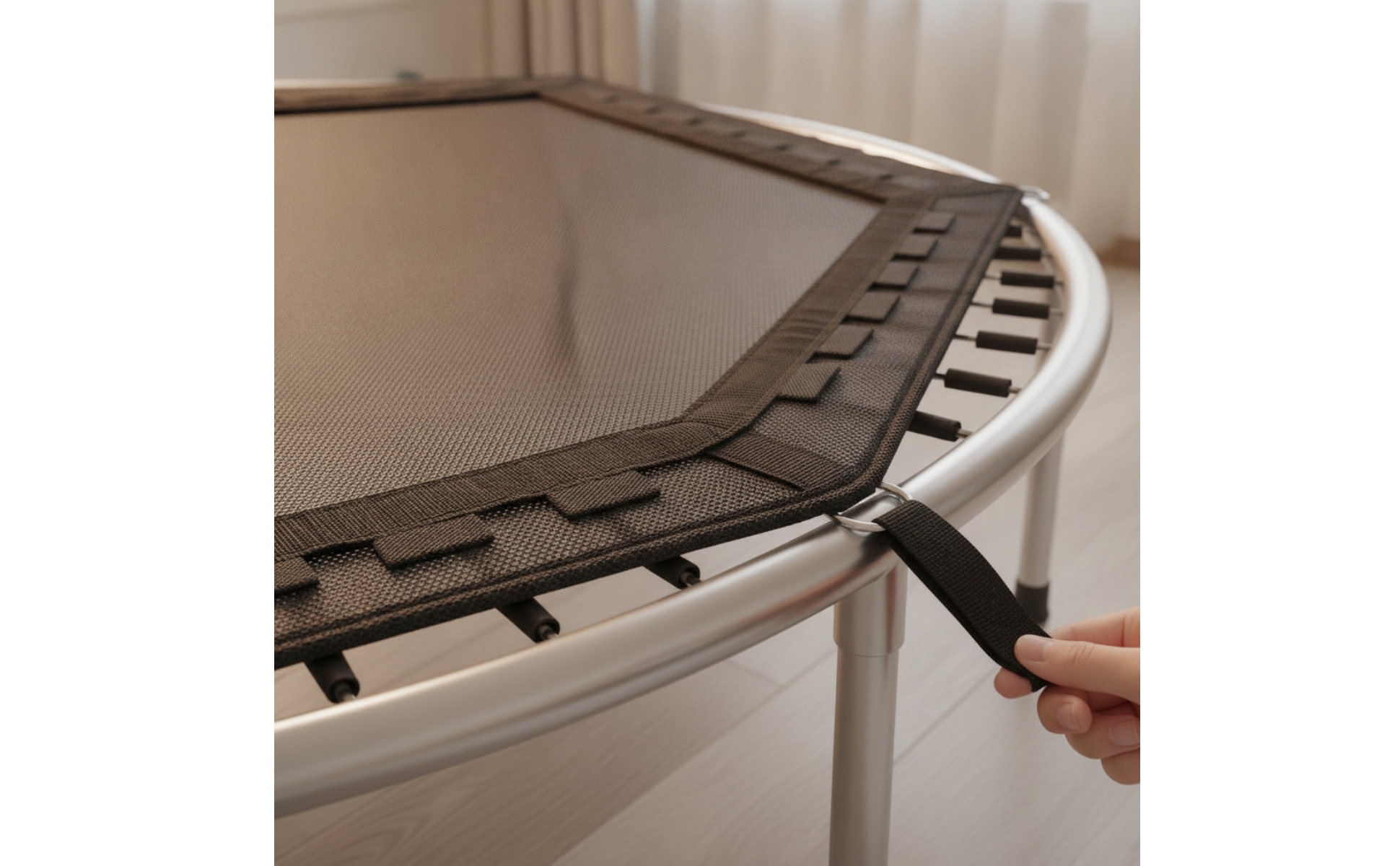 Square Trampoline Mat Mesh Trampoline Mat with Loops Reinforced for Toddlers