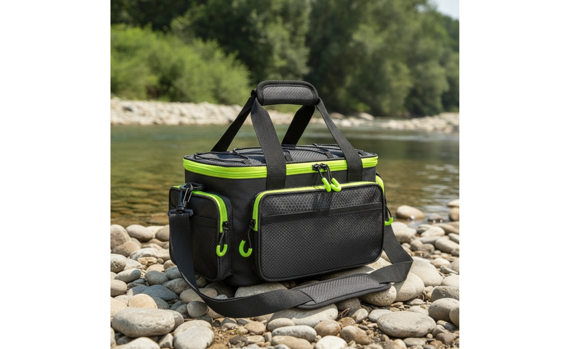 Fishing Tackle Bag Multi-Pocket Tackle Bag with Shoulder Strap Portable