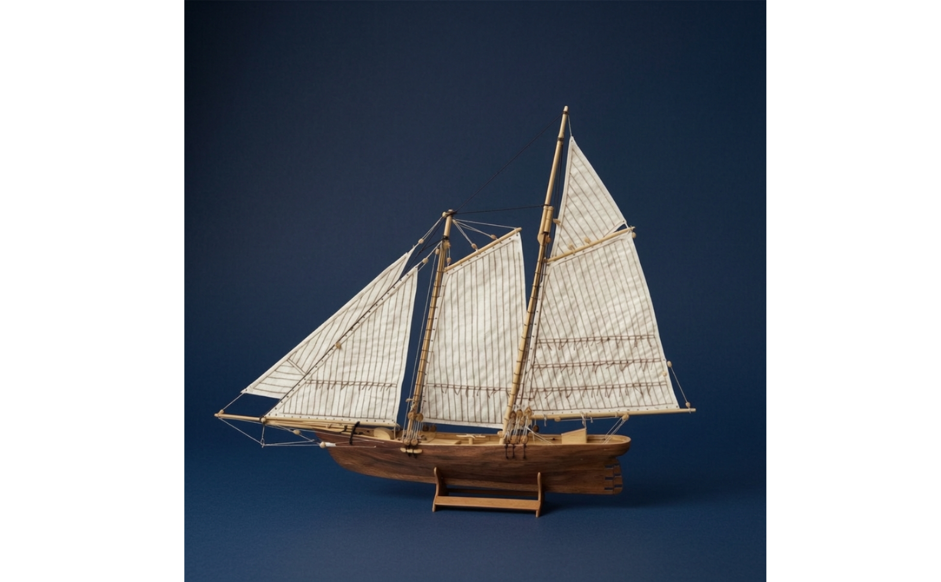Wooden Sailboat Kit DIY Ship Model Kit with Stand Cut for Shelf, Hobbyists
