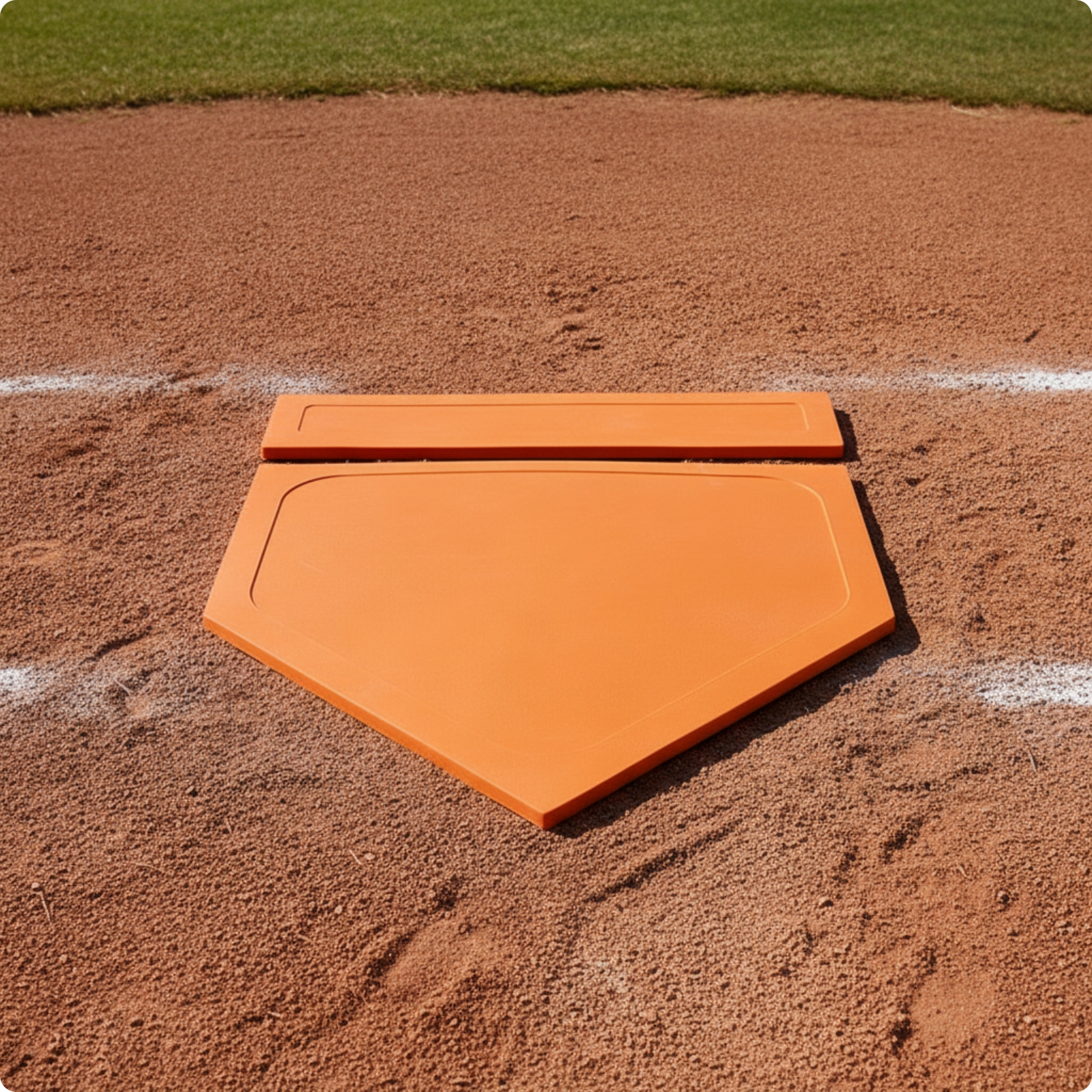 2 Stück Homeplate mit Pitcher-Platte Rollbar Home-Plate-Set Flexibel