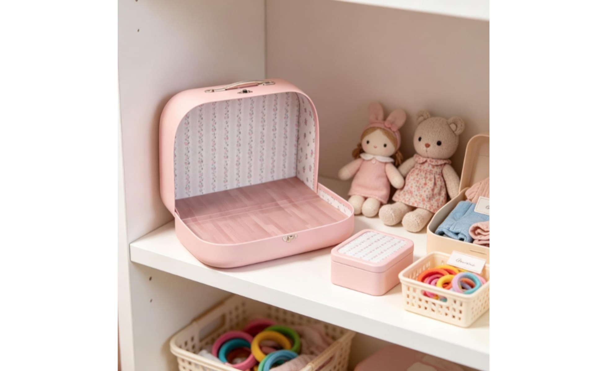 Suitcase Dollhouse Portable Mini Suitcase with Handle Decorative for Collectors