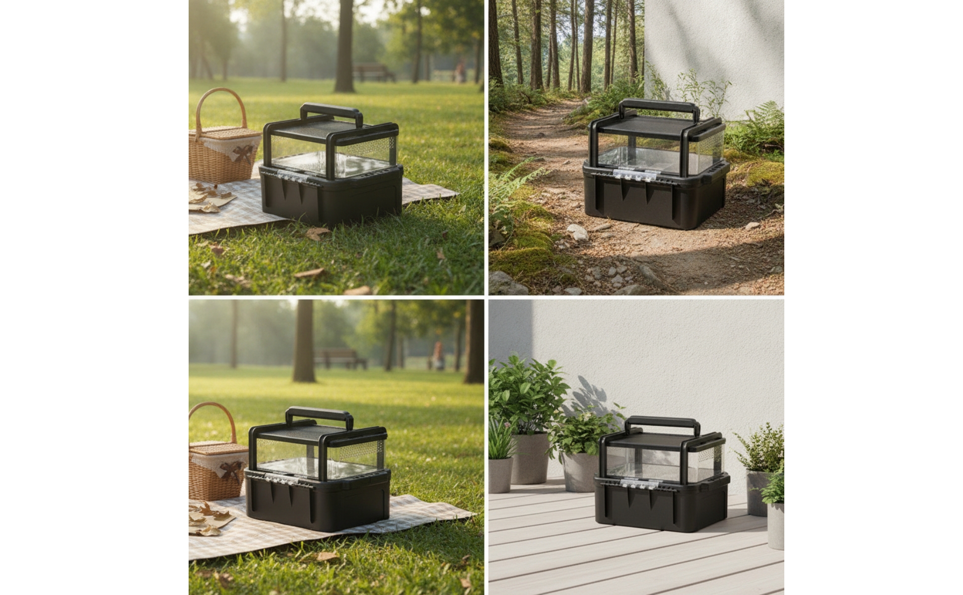 Reptile Carrier Portable Reptile Transport Box Ventilated for Travel, Outdoor