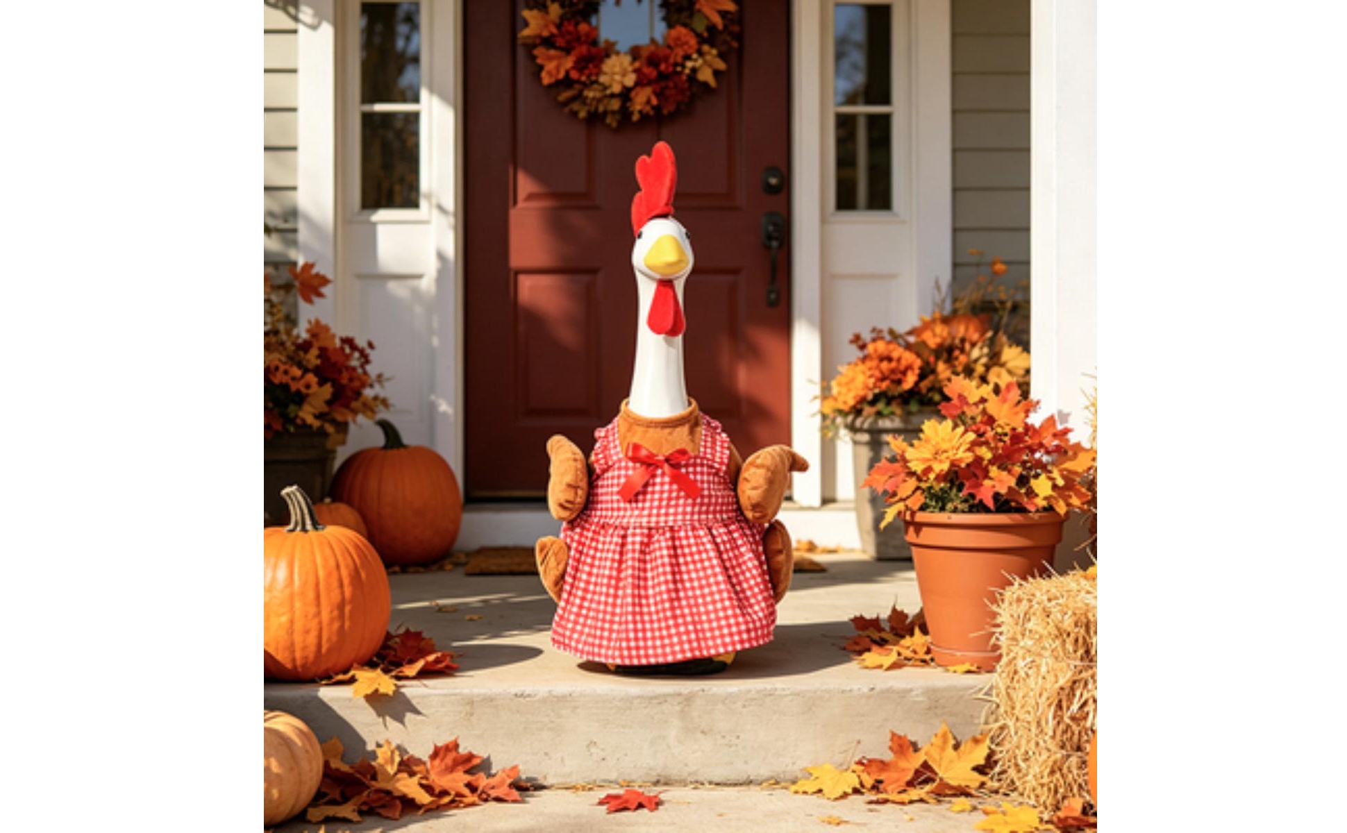 Goose Outfit Thanksgiving-Themed Goose Clothes Turkey-Shaped for Porch, Garden