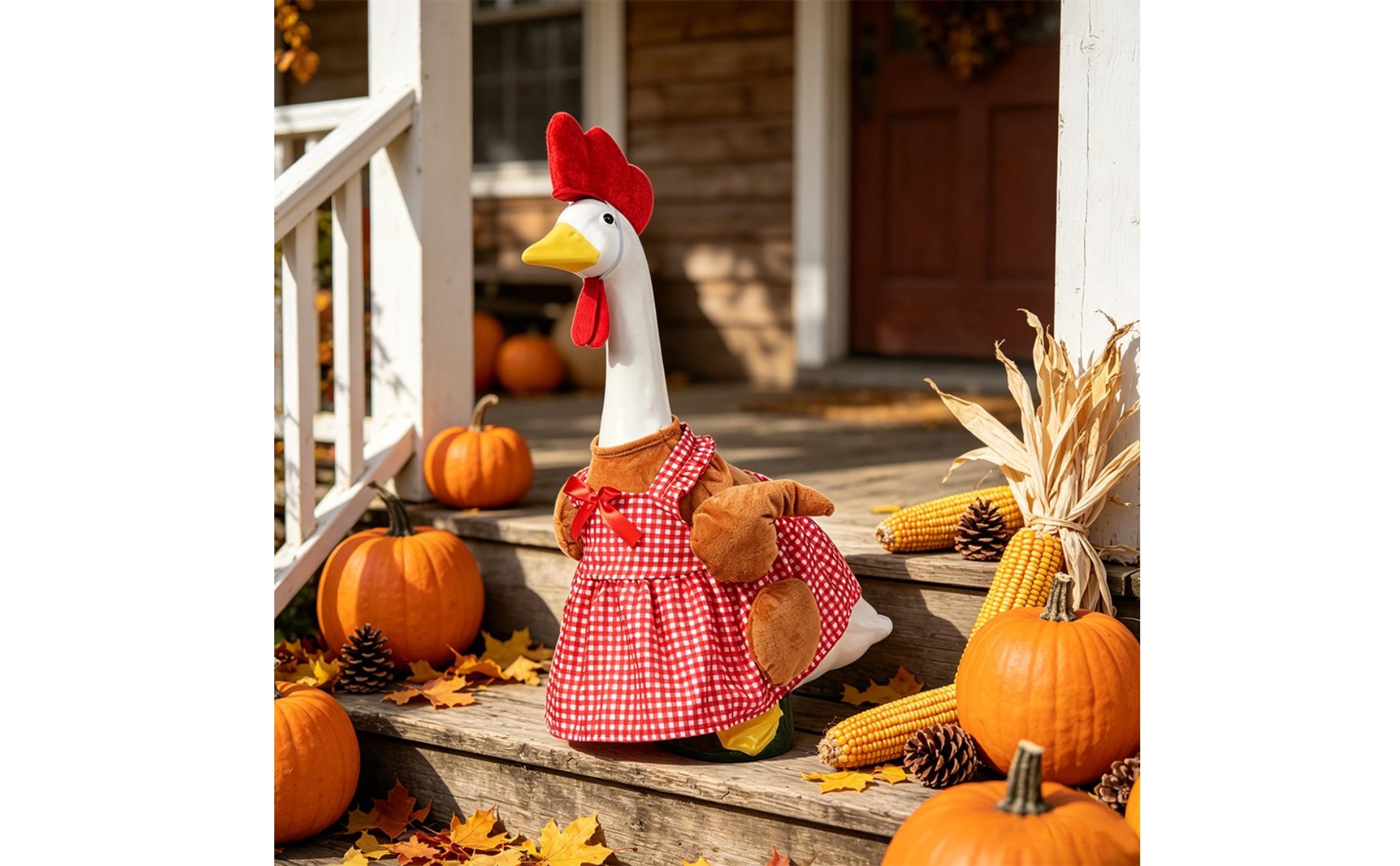 Goose Outfit Thanksgiving-Themed Goose Clothes Turkey-Shaped for Porch, Garden