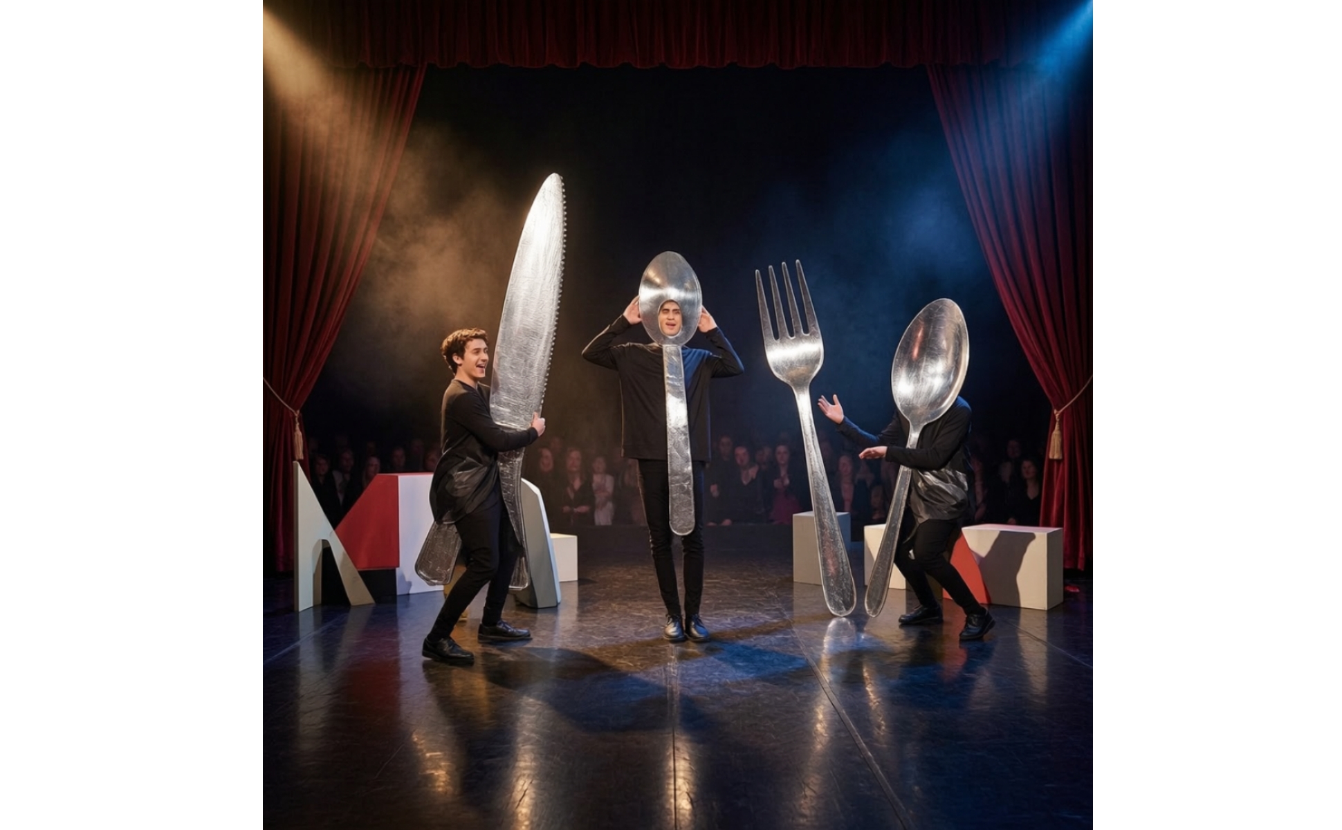 Silver Spoon Costume Novelty Cutlery Costume Funny for Halloween, Cosplayers