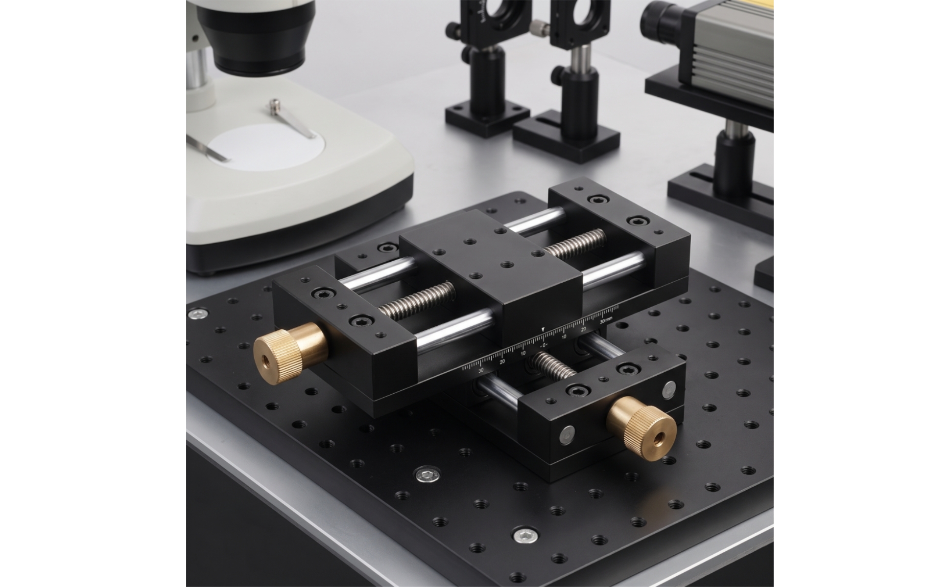 Precision Displacement Stage Compact Manual Linear Stage Aluminum for Laboratory