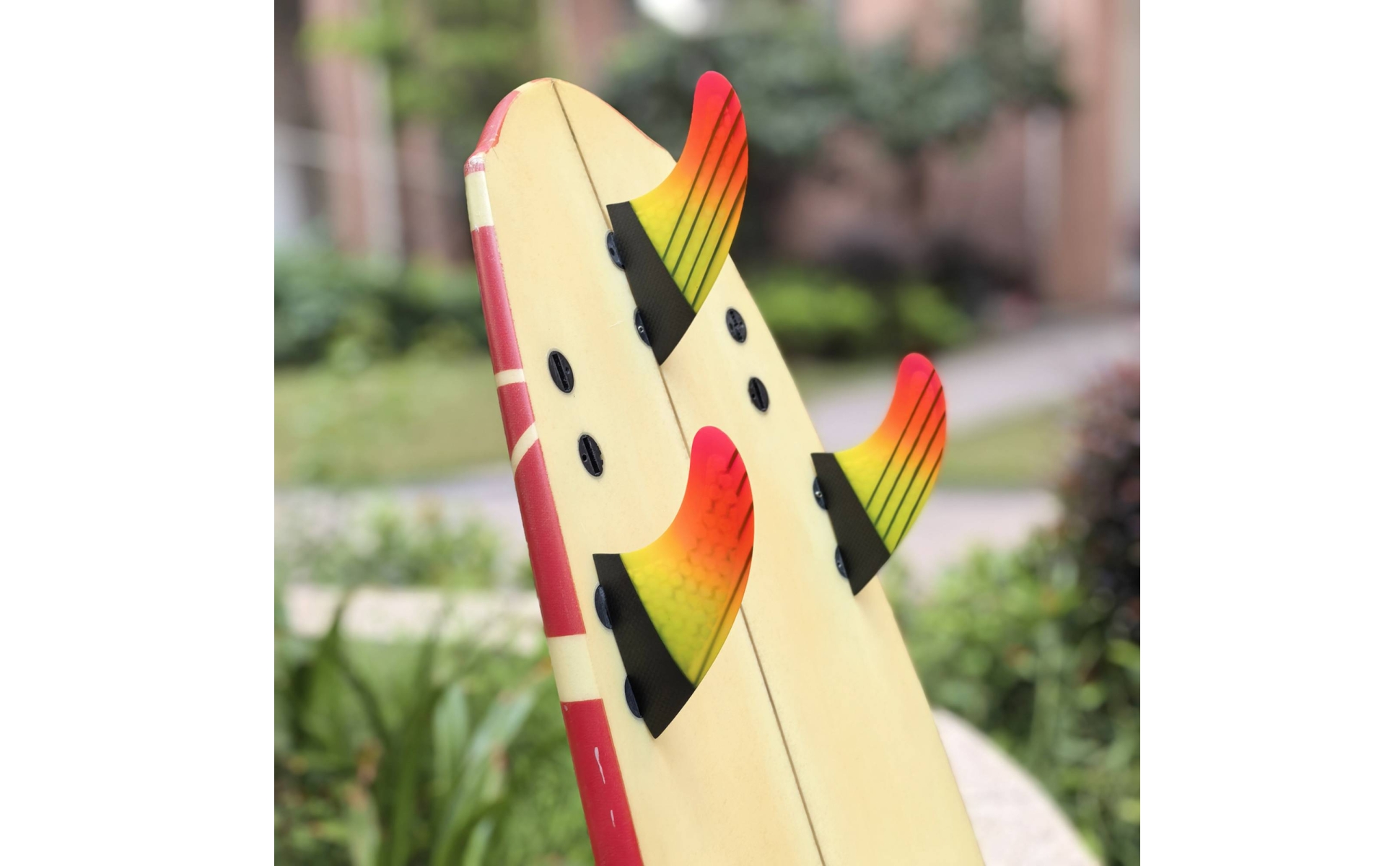 3 Pieces Surfboard Fin with Double-Tab Base FCS-Compatible-Style Thruster Fin