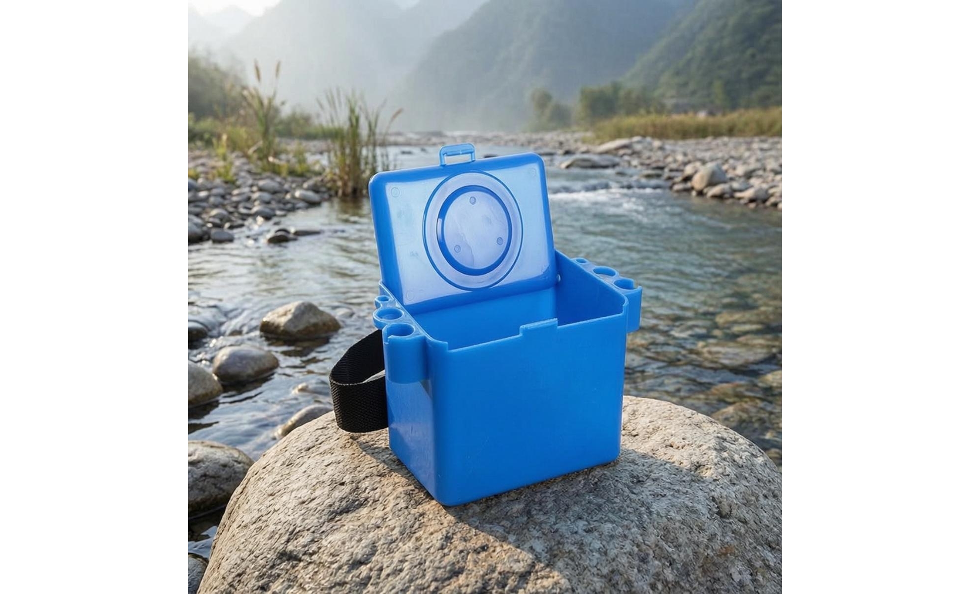 Box with Waist Strap Handsunrestricted Fishing Container with Belt Wearable