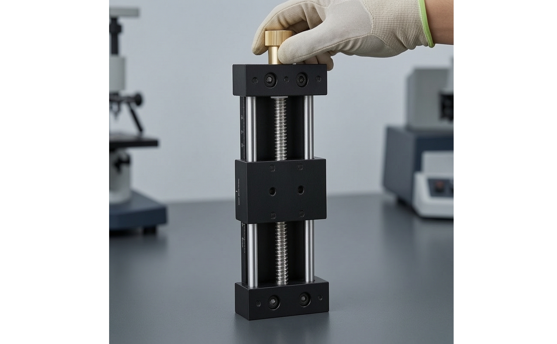 Precision Displacement Stage Compact Manual Linear Stage Aluminum for Laboratory
