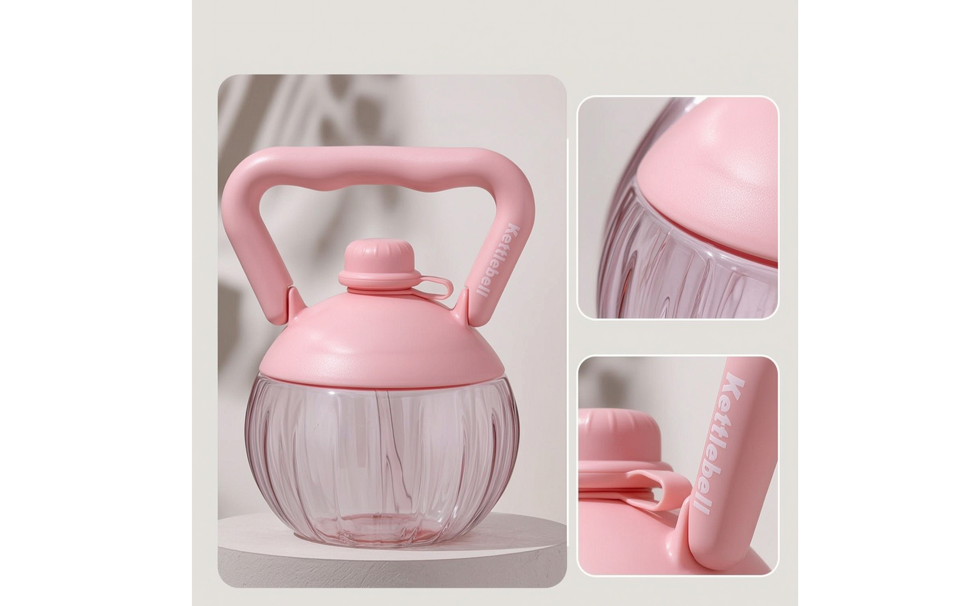 Kettlebell Water Bottle Portable Water Bottle with Handle Ergonomic for Athletes