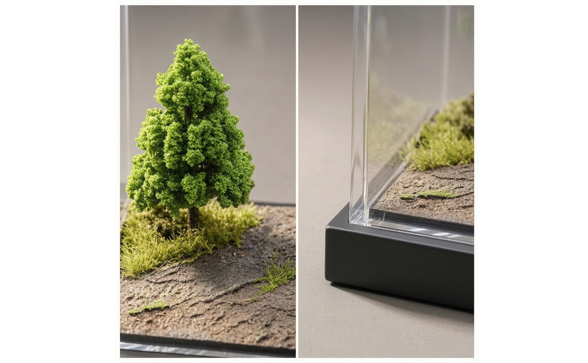 Diorama with Acrylic Cover 1:64 Scale for Collectors, Hobbyists